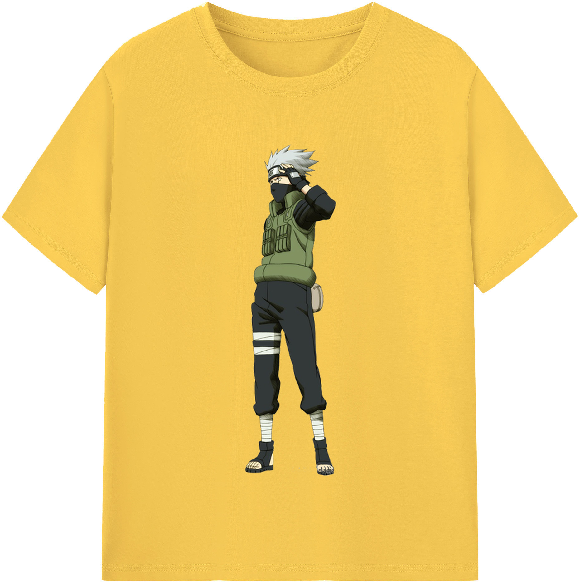 NARUTO -ナルト- はたけ カカシ Hatake Kakashi 綿100％半袖Tシャツ（フロントプリント）