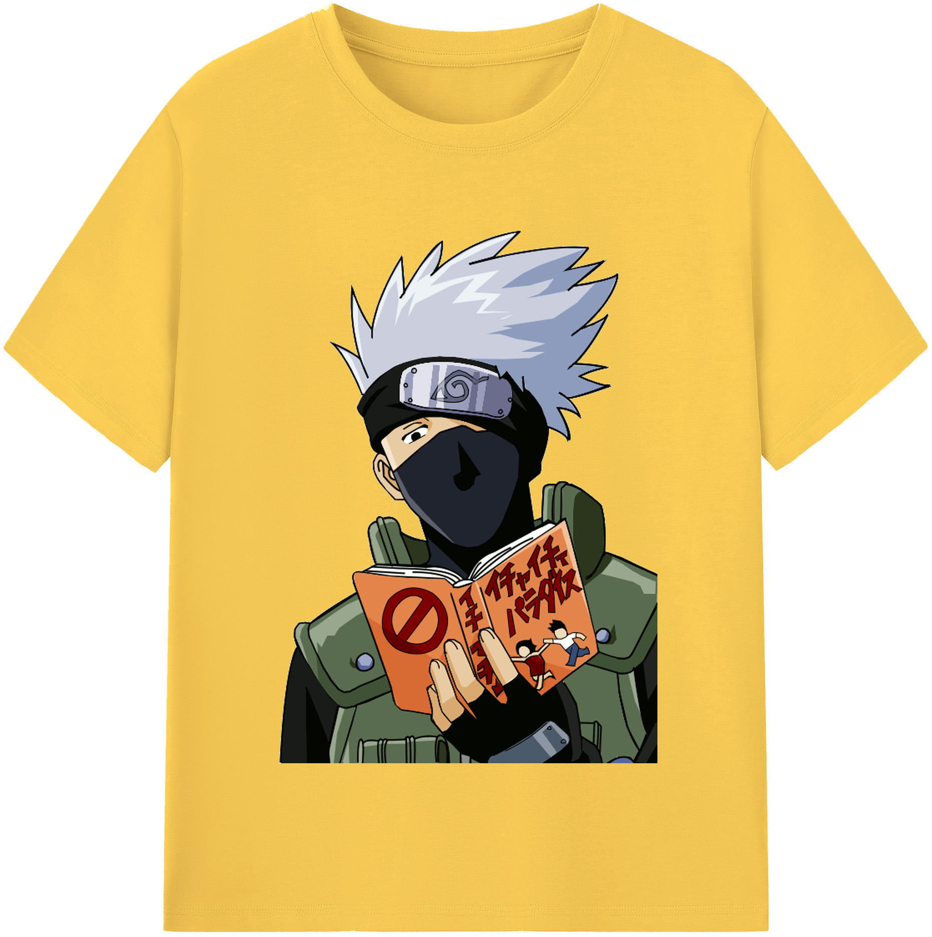 （画像用） NARUTO -ナルト- はたけ カカシ Hatake Kakashi 綿100％半袖Tシャツ（フロントプリント）