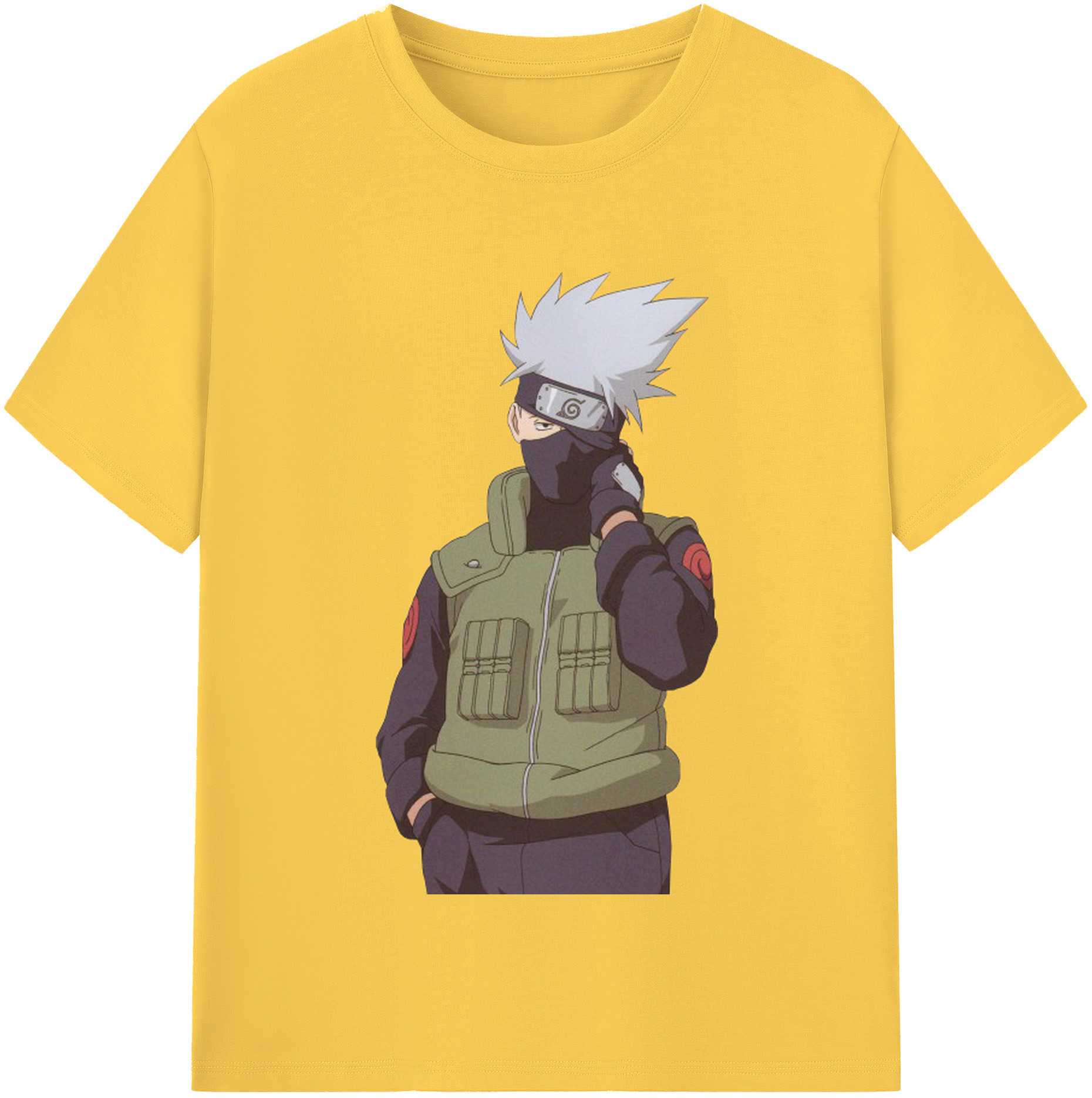 （画像用） NARUTO -ナルト- はたけ カカシ Hatake Kakashi 綿100％半袖Tシャツ（フロントプリント）
