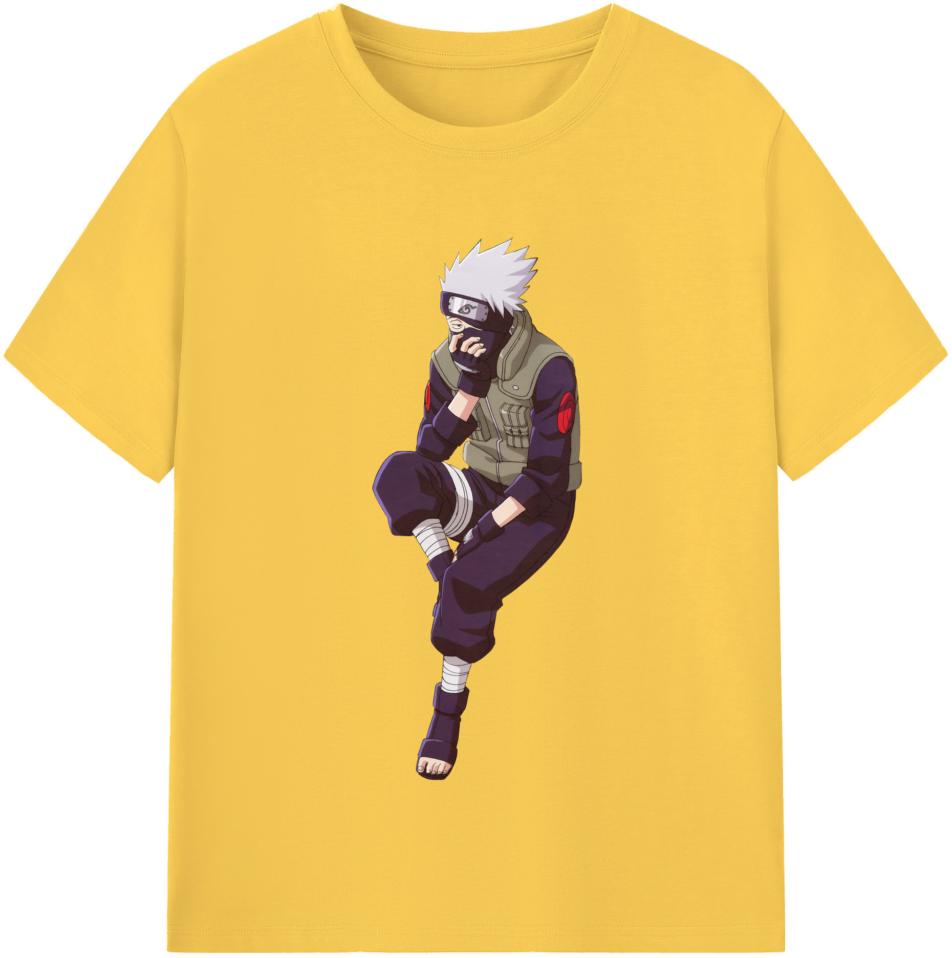 NARUTO -ナルト- はたけ カカシ Hatake Kakashi 綿100％半袖Tシャツ（フロントプリント）