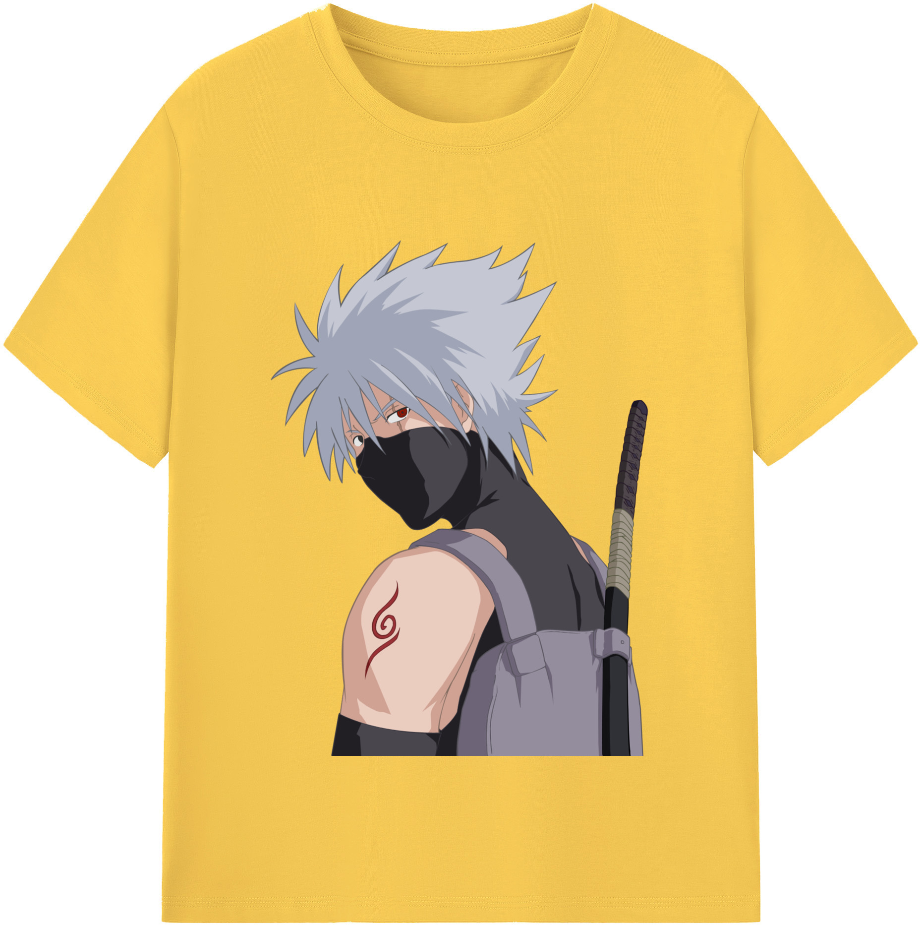 （画像用） NARUTO -ナルト- はたけ カカシ Hatake Kakashi 綿100％半袖Tシャツ（フロントプリント）
