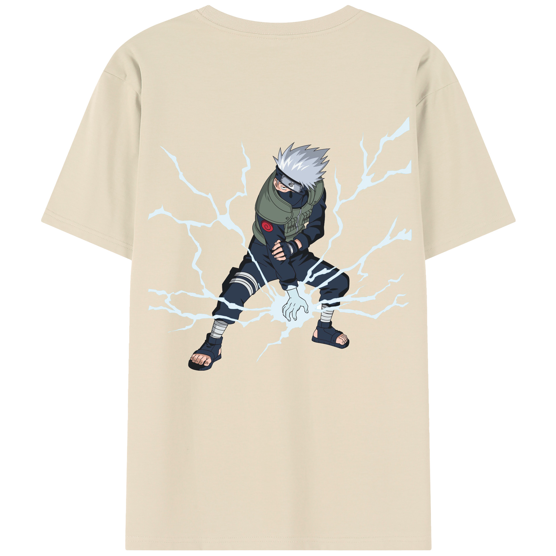 （画像用） NARUTO -ナルト- はたけ カカシ Hatake Kakashi 綿100％半袖Tシャツ（背面プリント）