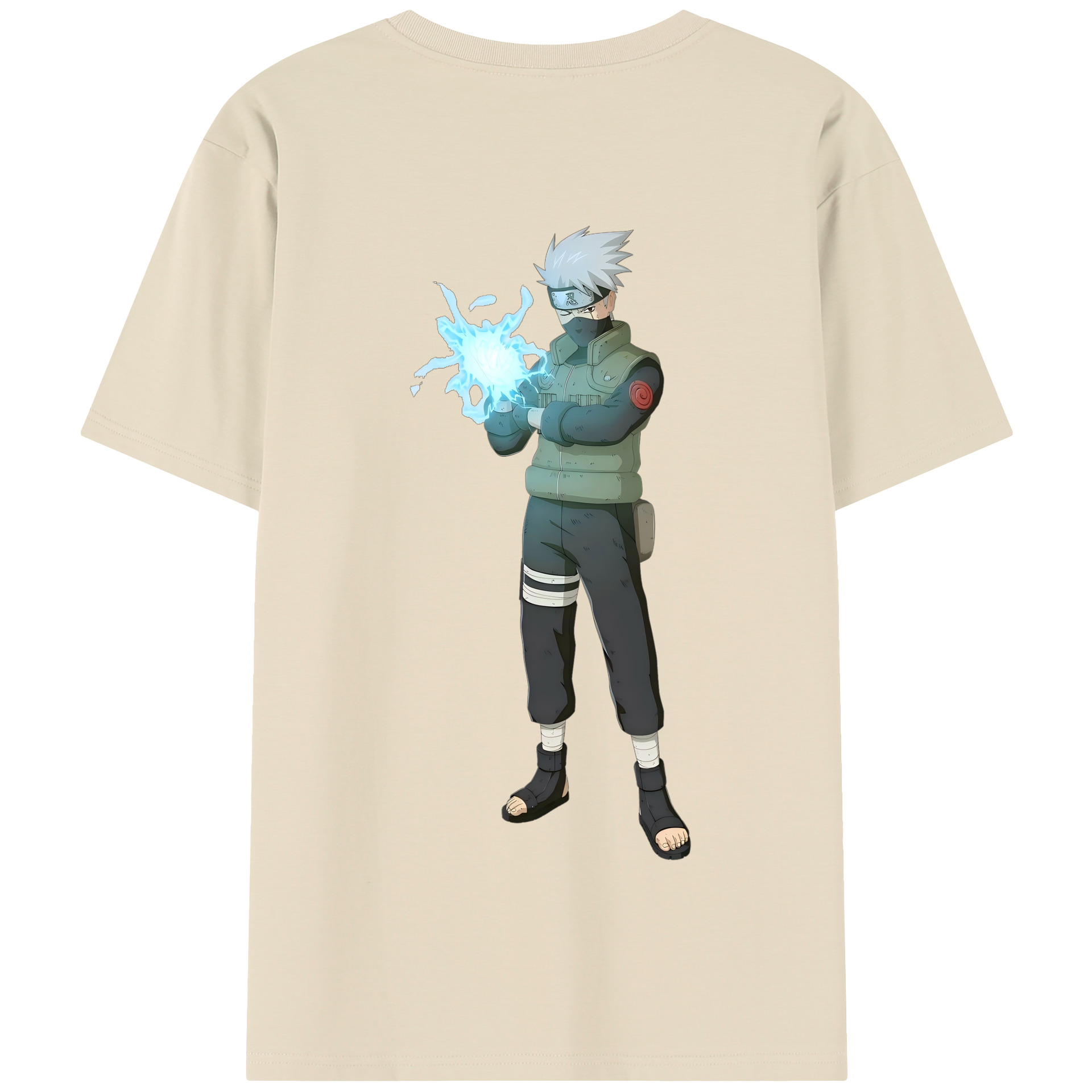 （画像用） NARUTO -ナルト- はたけ カカシ Hatake Kakashi 綿100％半袖Tシャツ（背面プリント）