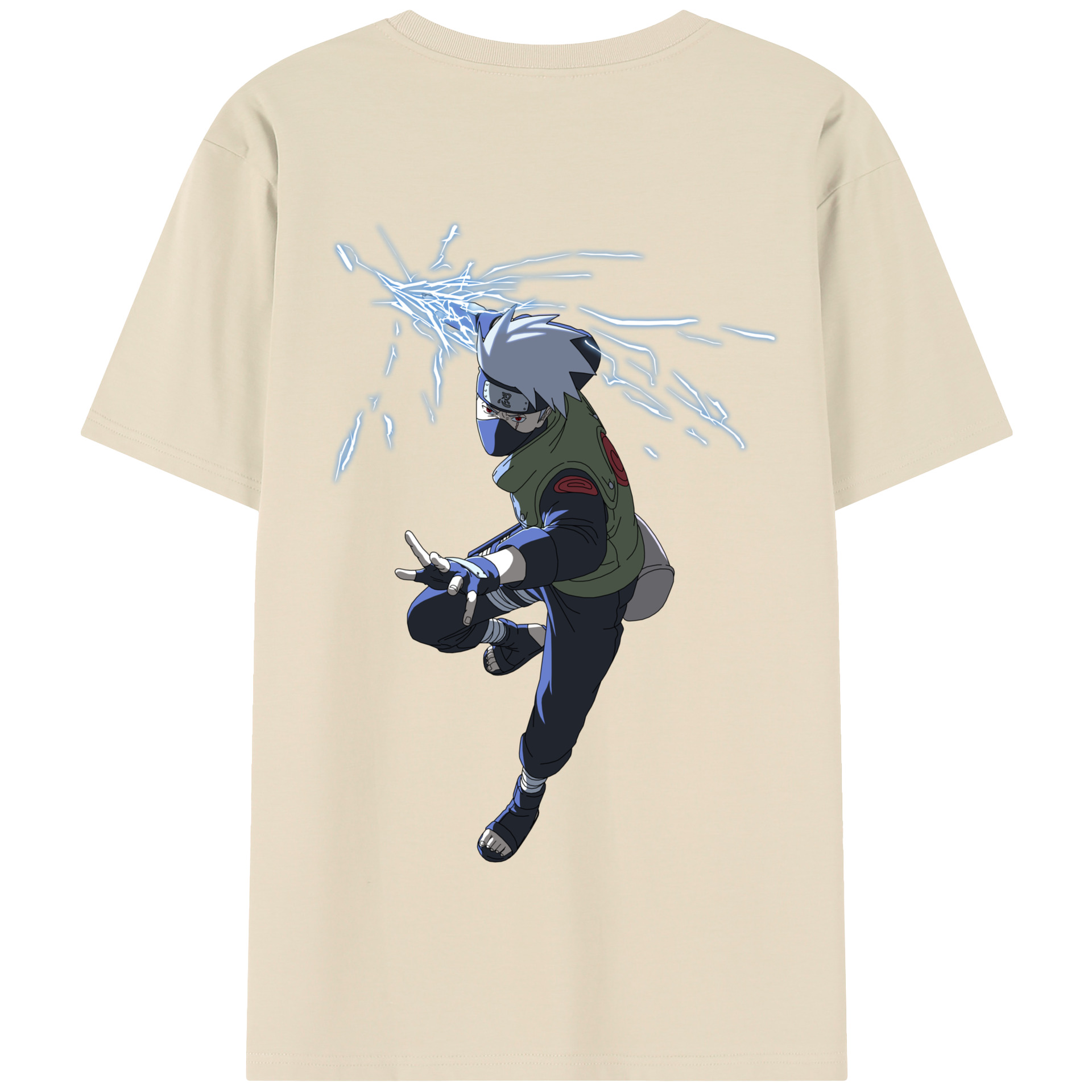 （画像用） NARUTO -ナルト- はたけ カカシ Hatake Kakashi 綿100％半袖Tシャツ（背面プリント）