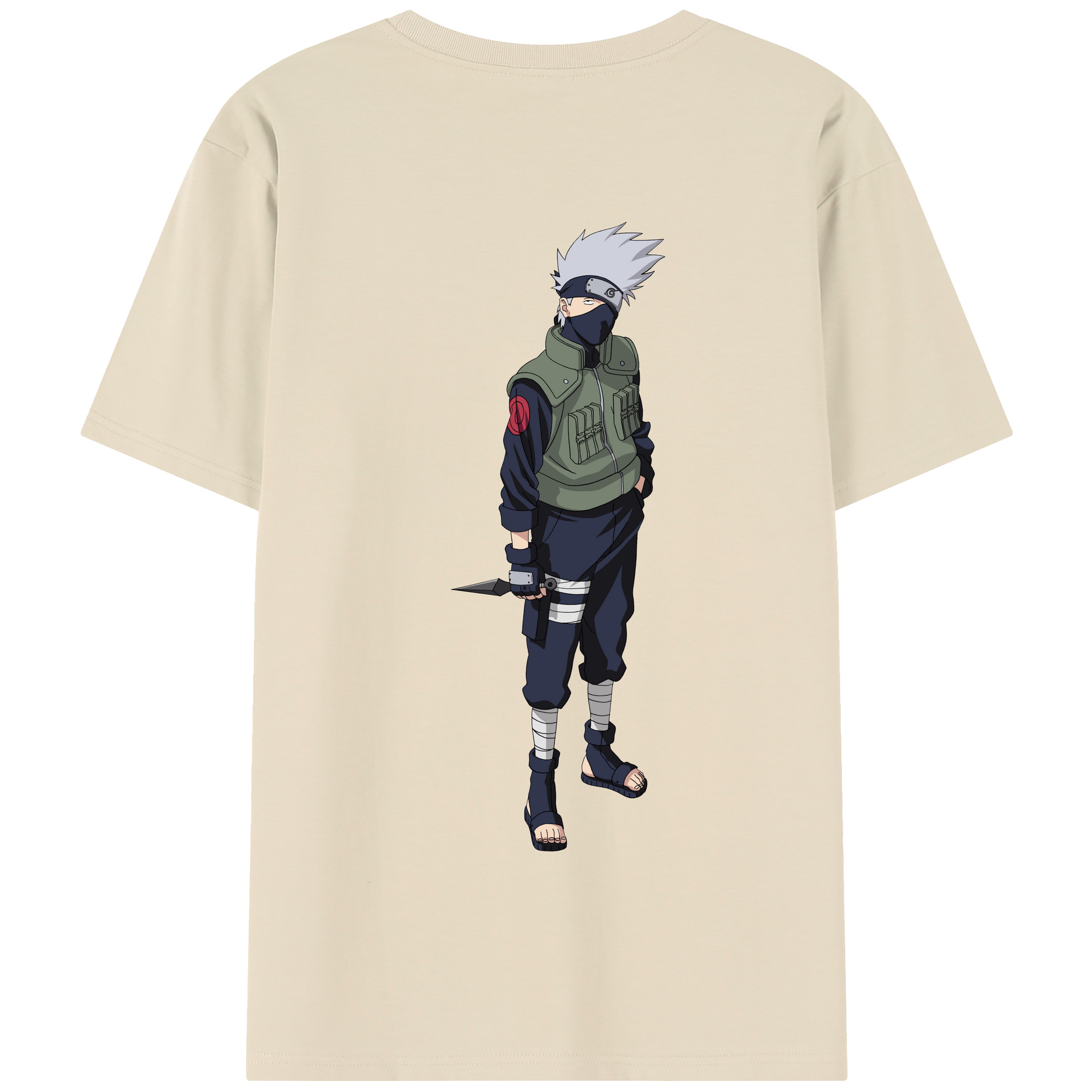 （画像用） NARUTO -ナルト- はたけ カカシ Hatake Kakashi 綿100％半袖Tシャツ（背面プリント）