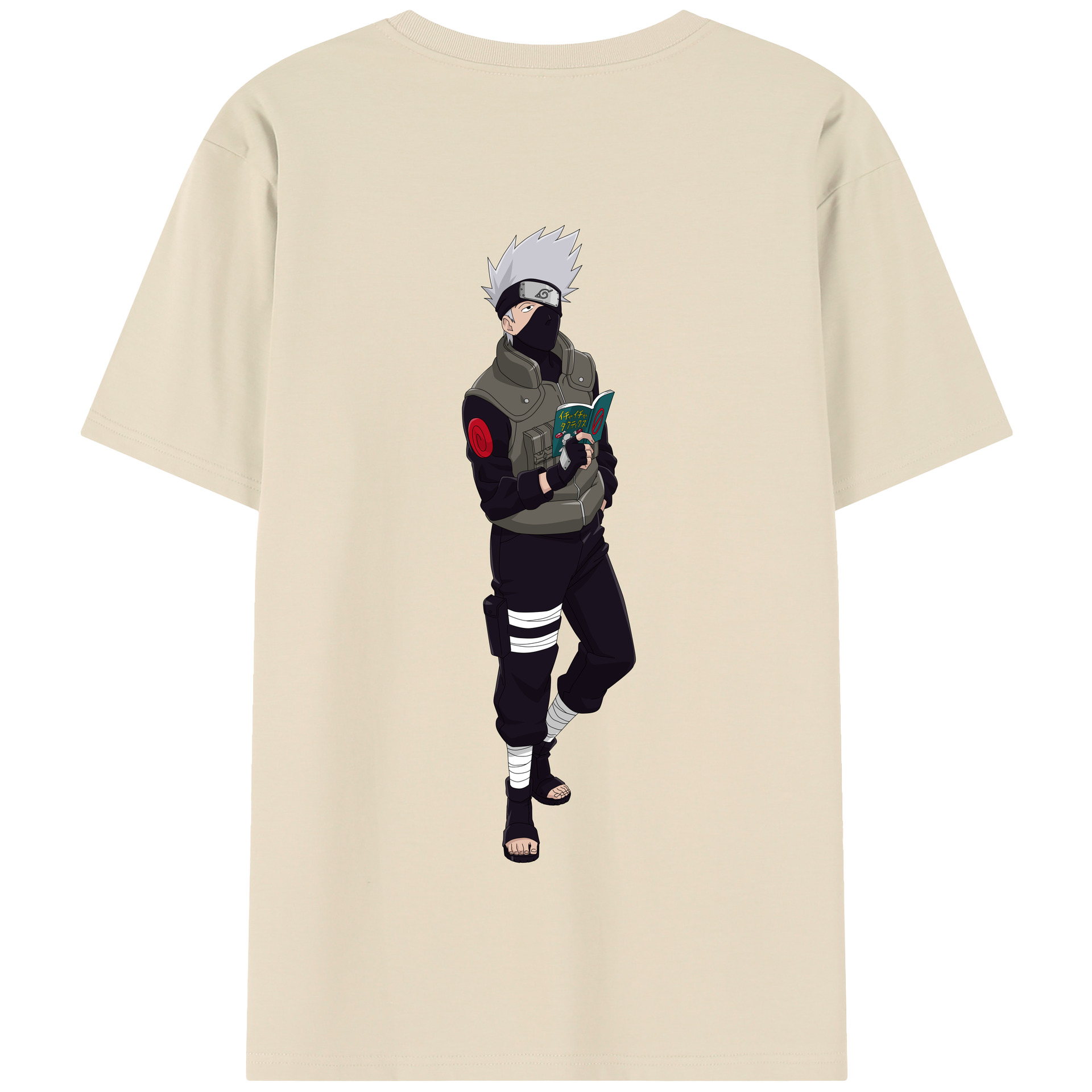（画像用） NARUTO -ナルト- はたけ カカシ Hatake Kakashi 綿100％半袖Tシャツ（背面プリント）
