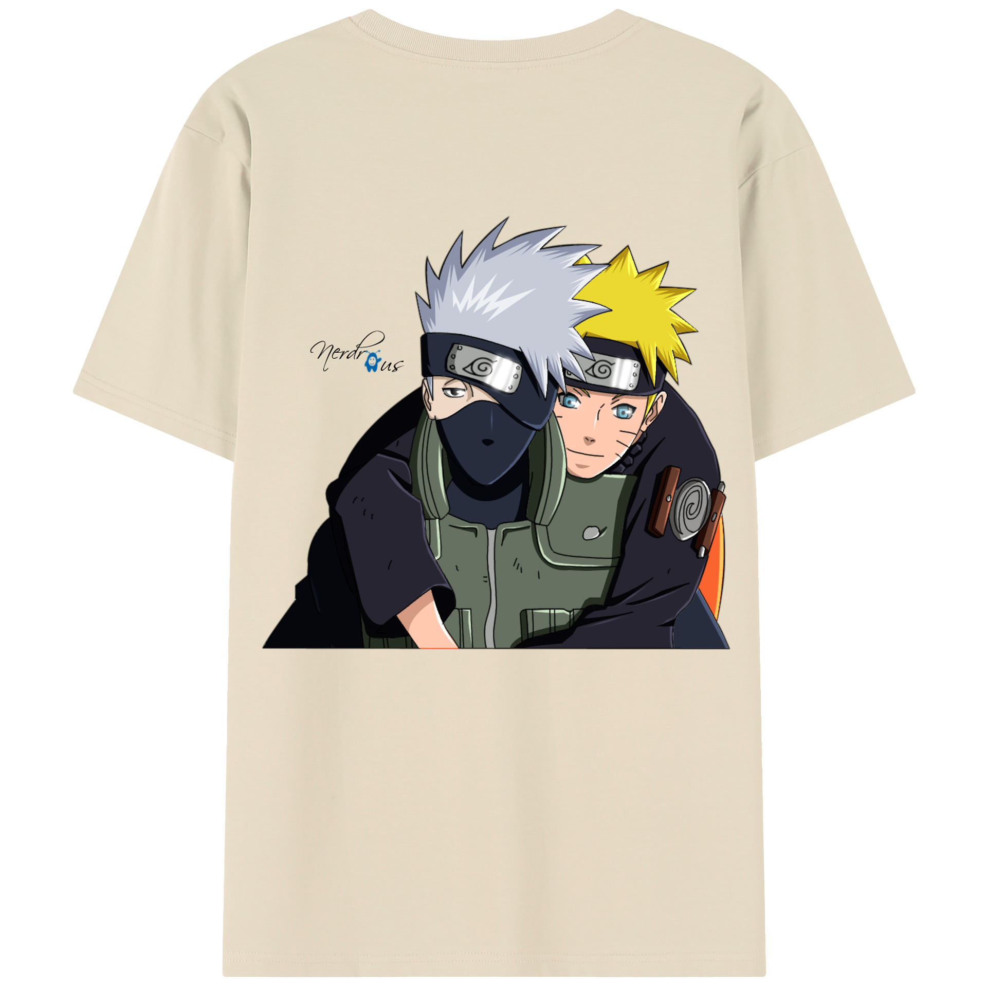 （画像用） NARUTO -ナルト- はたけ カカシ Hatake Kakashi 綿100％半袖Tシャツ（背面プリント）