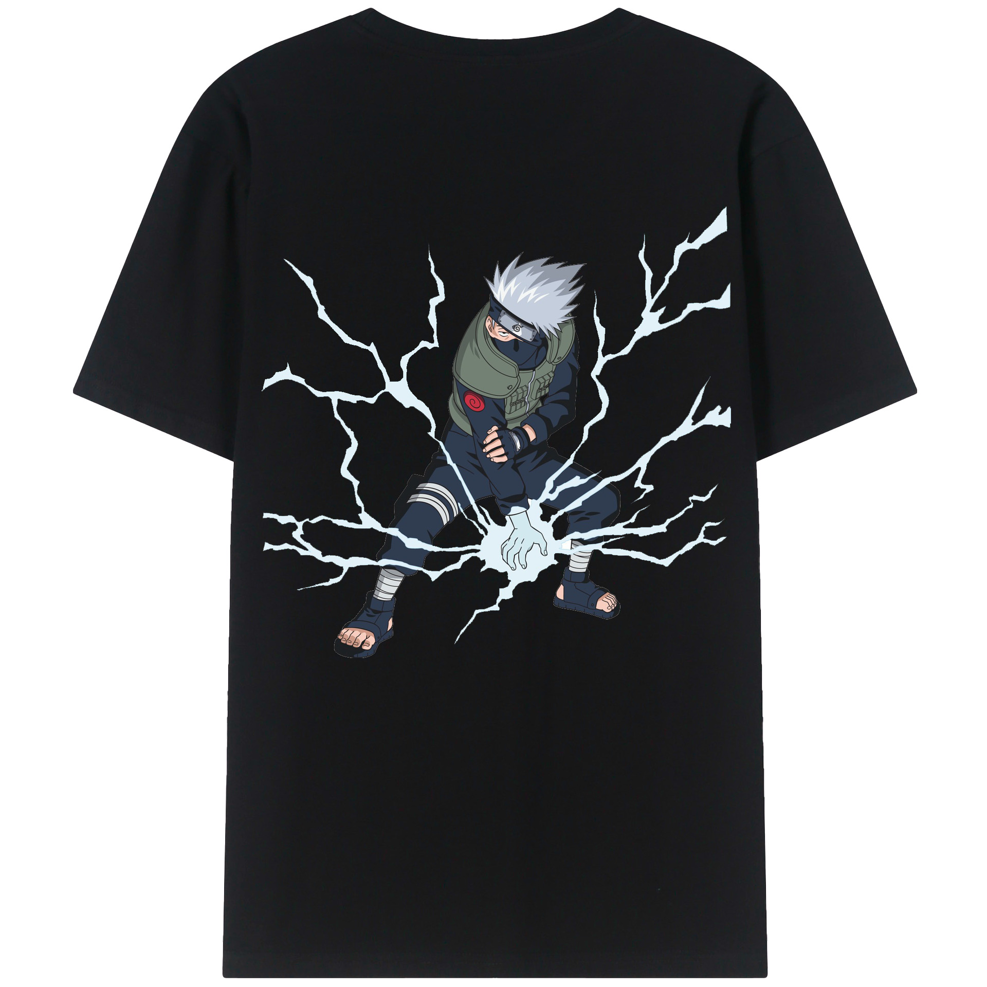 （画像用） NARUTO -ナルト- はたけ カカシ Hatake Kakashi 綿100％半袖Tシャツ（背面プリント）