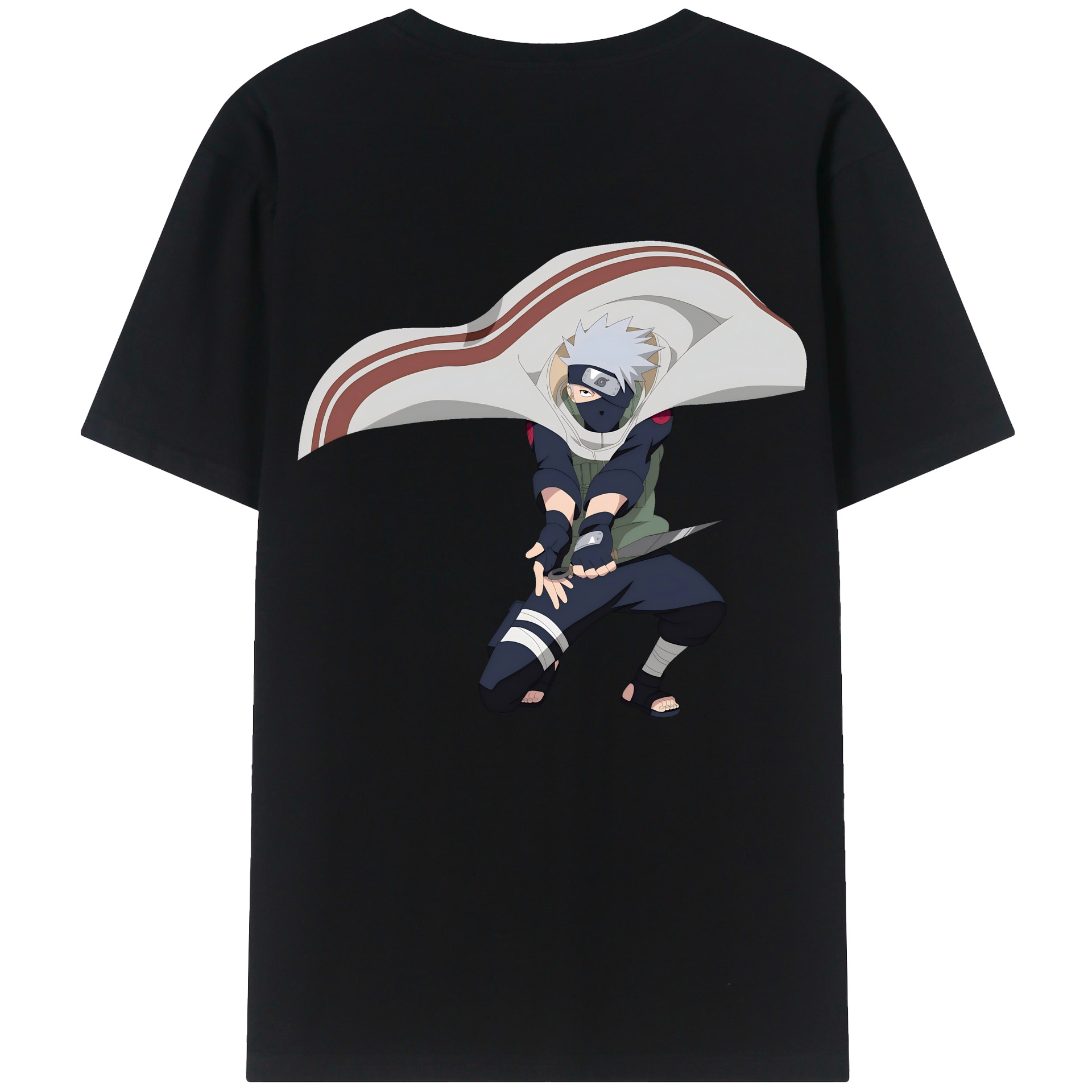 （画像用） NARUTO -ナルト- はたけ カカシ Hatake Kakashi 綿100％半袖Tシャツ（背面プリント）