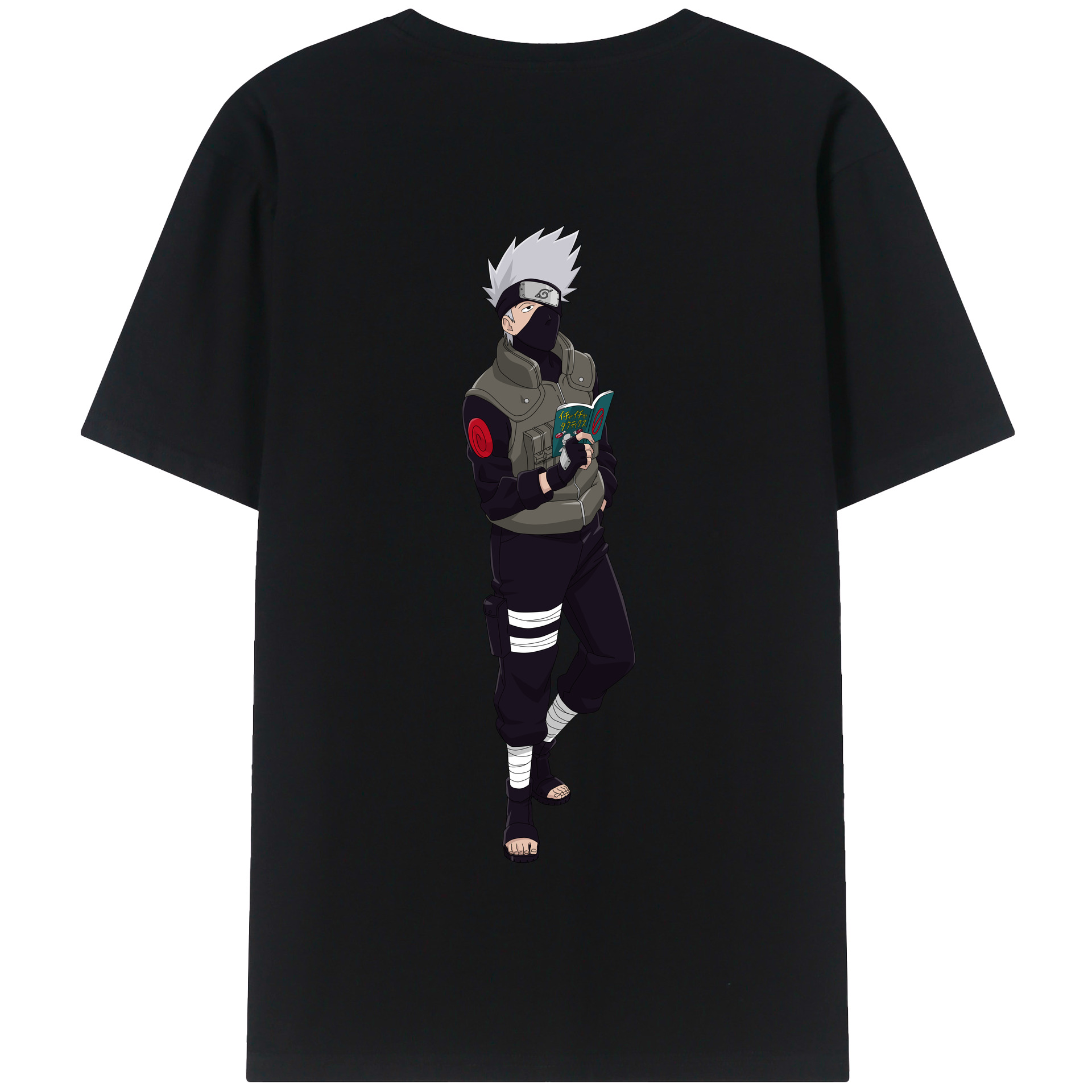 （画像用） NARUTO -ナルト- はたけ カカシ Hatake Kakashi 綿100％半袖Tシャツ（背面プリント）
