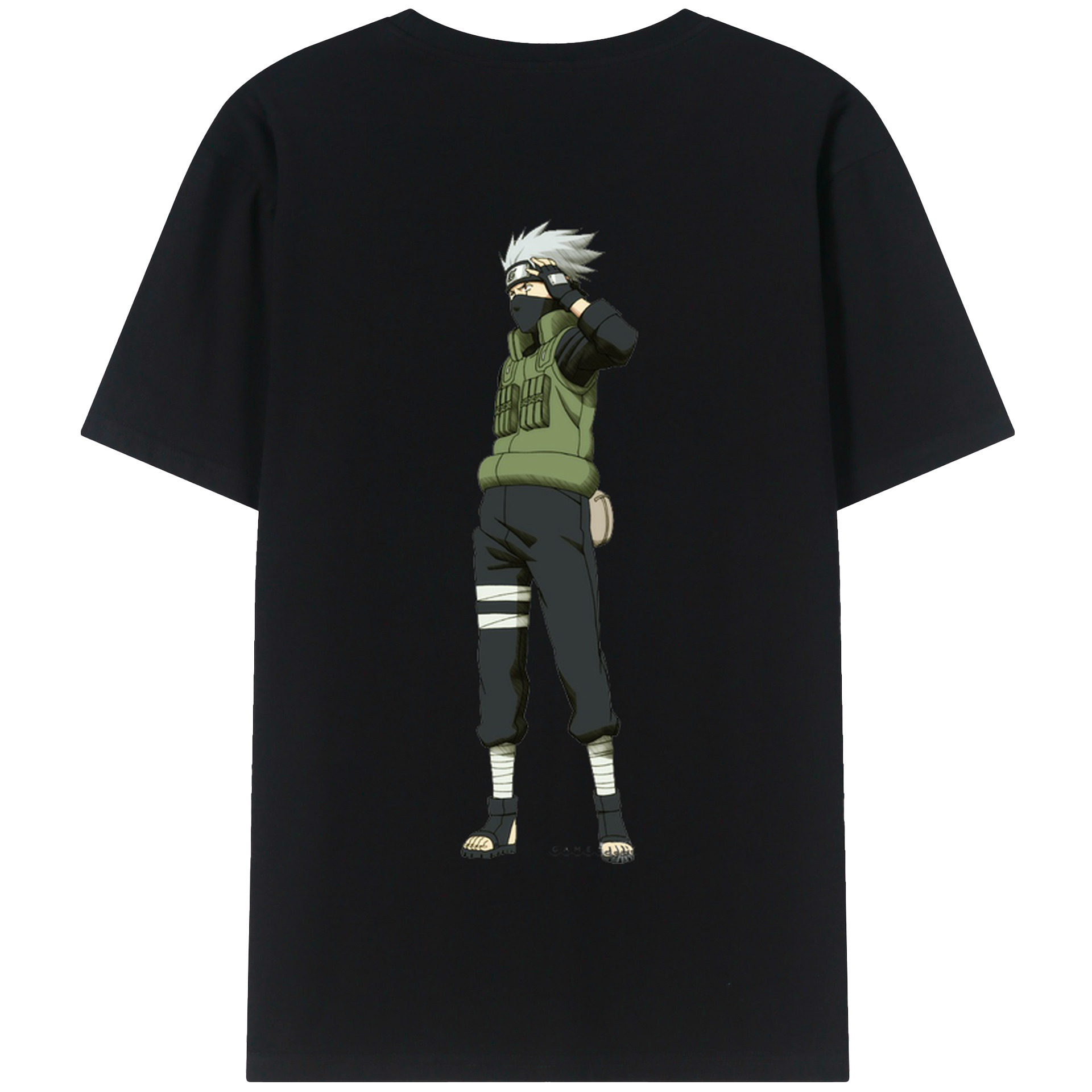 （画像用） NARUTO -ナルト- はたけ カカシ Hatake Kakashi 綿100％半袖Tシャツ（背面プリント）