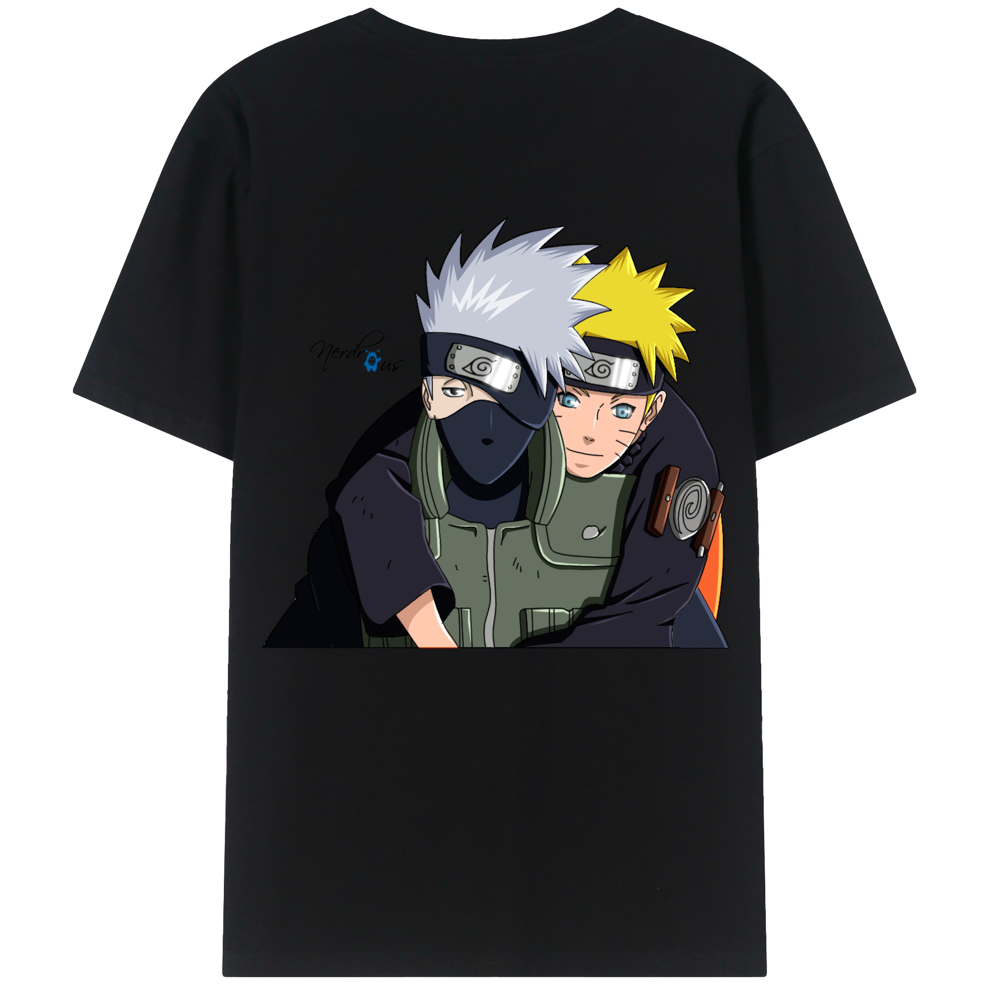 （画像用） NARUTO -ナルト- はたけ カカシ Hatake Kakashi 綿100％半袖Tシャツ（背面プリント）