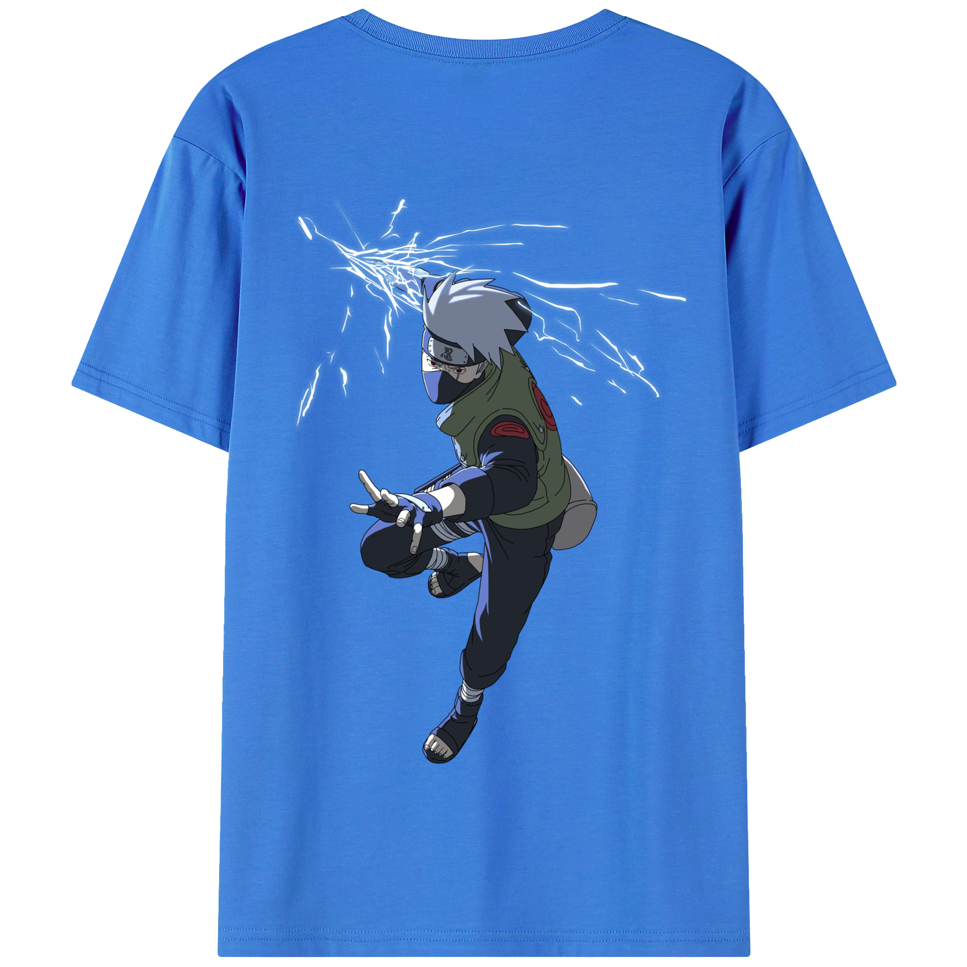 （画像用） NARUTO -ナルト- はたけ カカシ Hatake Kakashi 綿100％半袖Tシャツ（背面プリント）