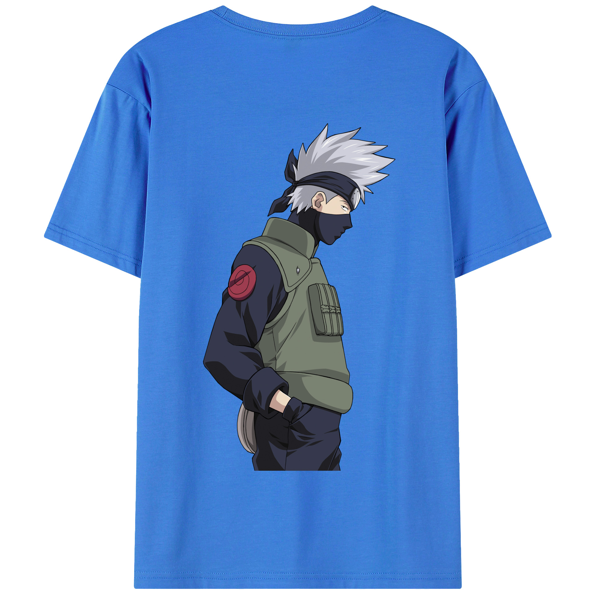 （画像用） NARUTO -ナルト- はたけ カカシ Hatake Kakashi 綿100％半袖Tシャツ（背面プリント）