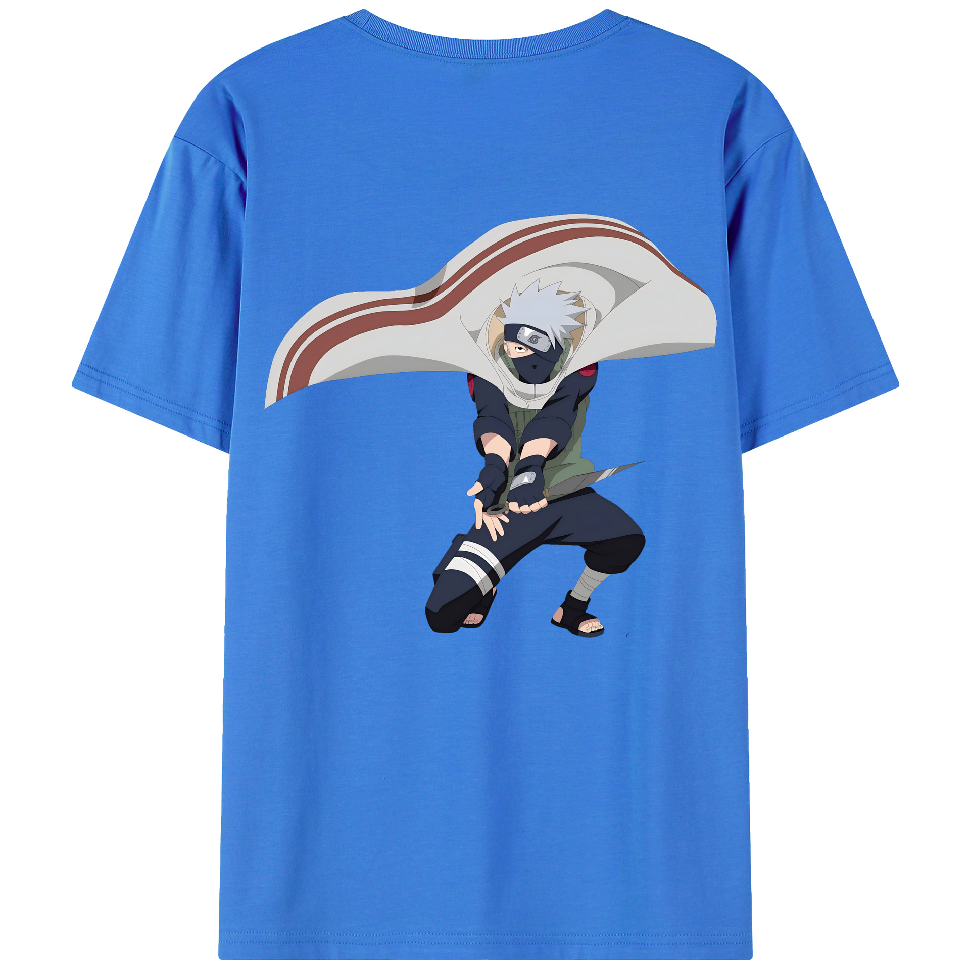 （画像用） NARUTO -ナルト- はたけ カカシ Hatake Kakashi 綿100％半袖Tシャツ（背面プリント）