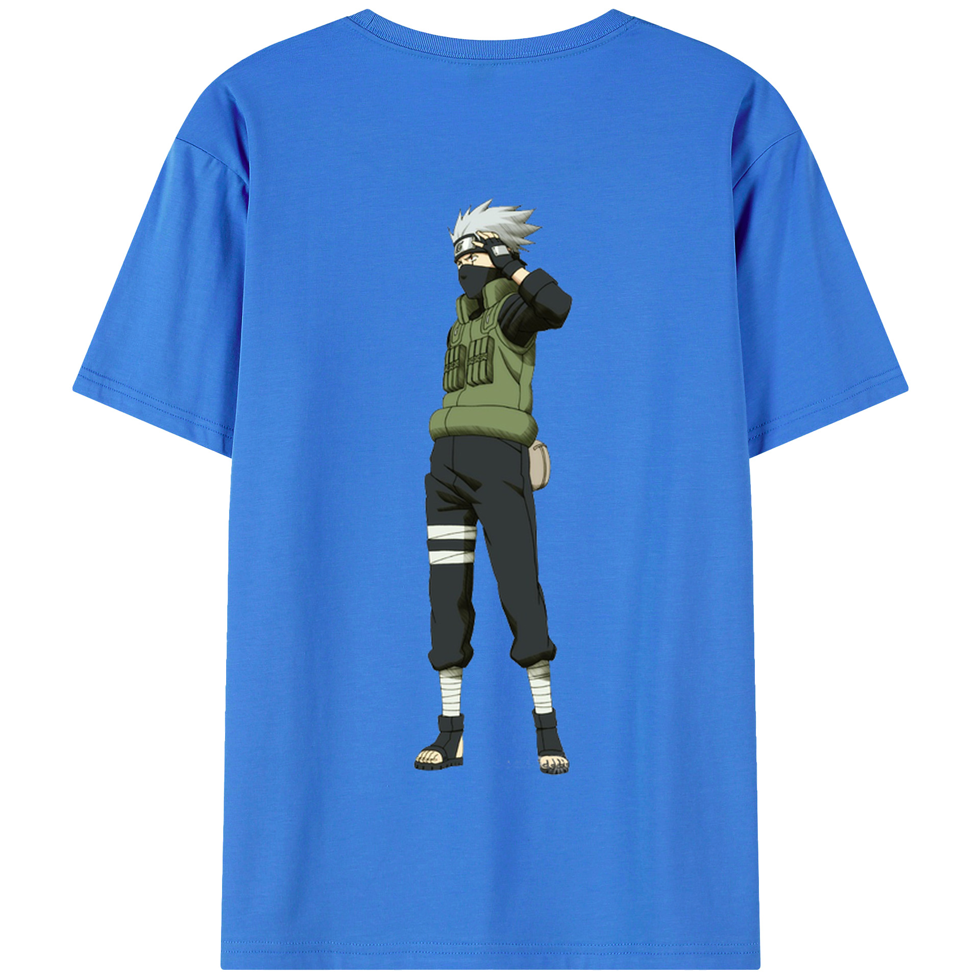 （画像用） NARUTO -ナルト- はたけ カカシ Hatake Kakashi 綿100％半袖Tシャツ（背面プリント）