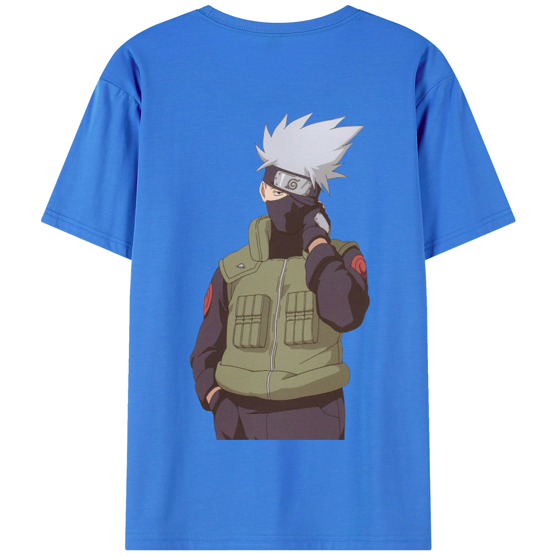 （画像用） NARUTO -ナルト- はたけ カカシ Hatake Kakashi 綿100％半袖Tシャツ（背面プリント）