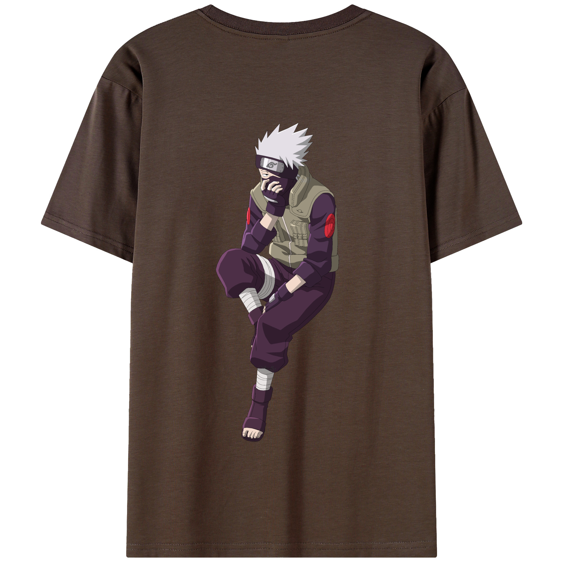 （画像用） NARUTO -ナルト- はたけ カカシ Hatake Kakashi 綿100％半袖Tシャツ（背面プリント）