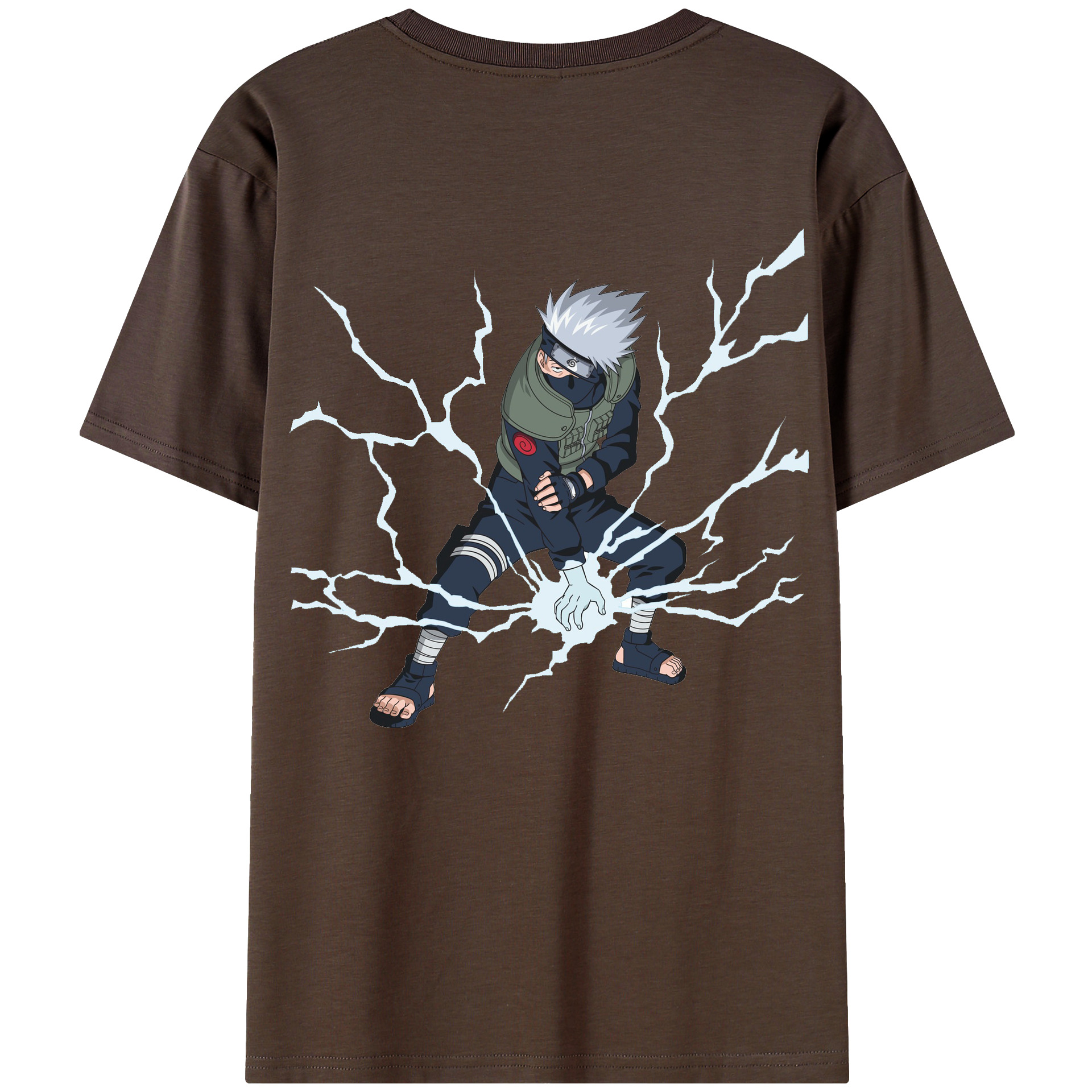 （画像用） NARUTO -ナルト- はたけ カカシ Hatake Kakashi 綿100％半袖Tシャツ（背面プリント）