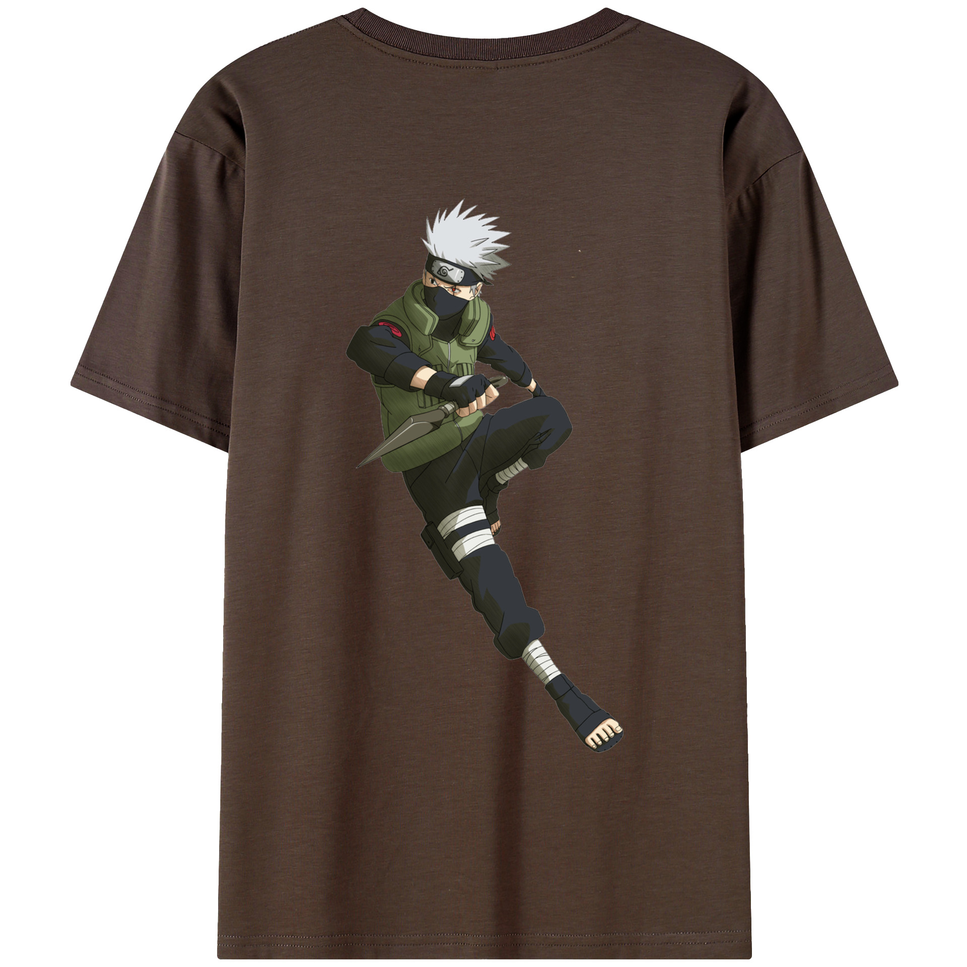 （画像用） NARUTO -ナルト- はたけ カカシ Hatake Kakashi 綿100％半袖Tシャツ（背面プリント）