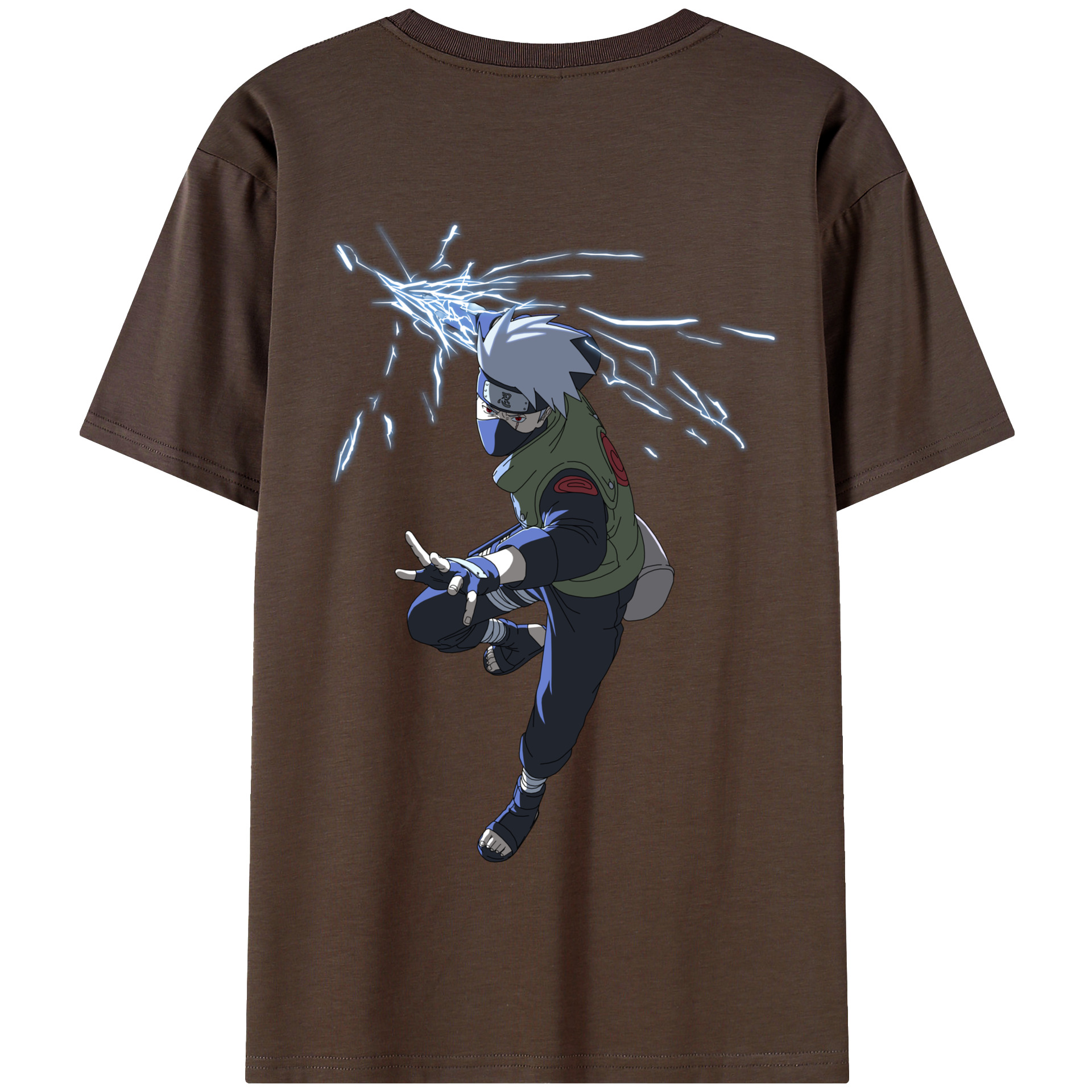（画像用） NARUTO -ナルト- はたけ カカシ Hatake Kakashi 綿100％半袖Tシャツ（背面プリント）