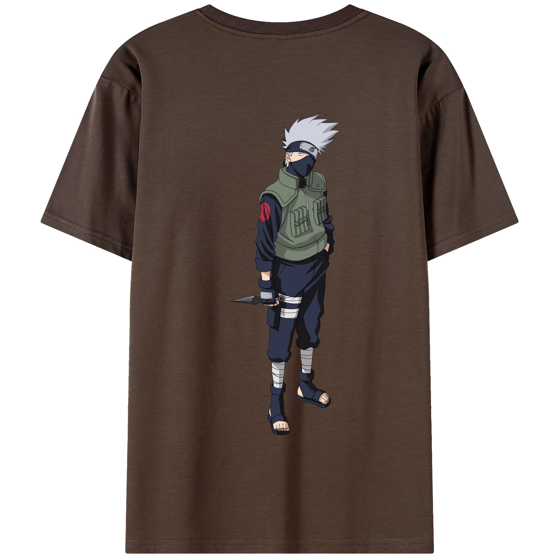 （画像用） NARUTO -ナルト- はたけ カカシ Hatake Kakashi 綿100％半袖Tシャツ（背面プリント）