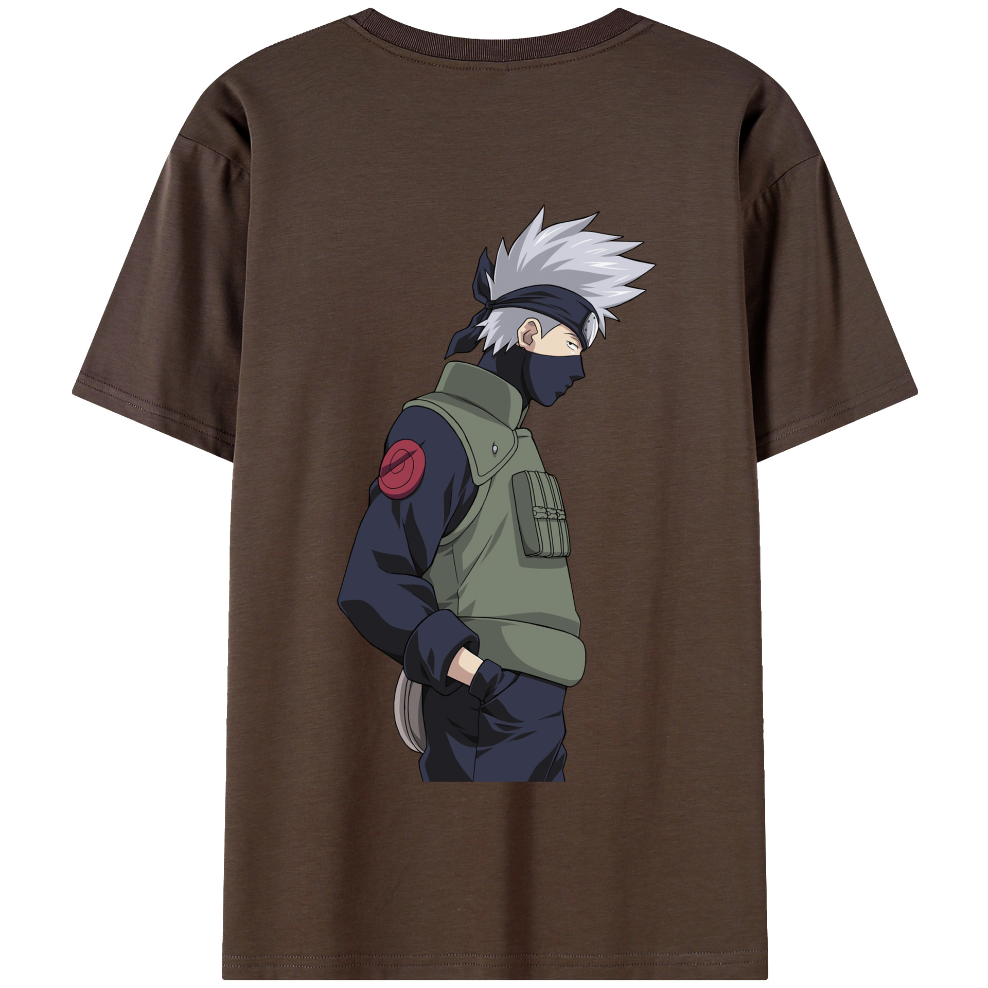 （画像用） NARUTO -ナルト- はたけ カカシ Hatake Kakashi 綿100％半袖Tシャツ（背面プリント）