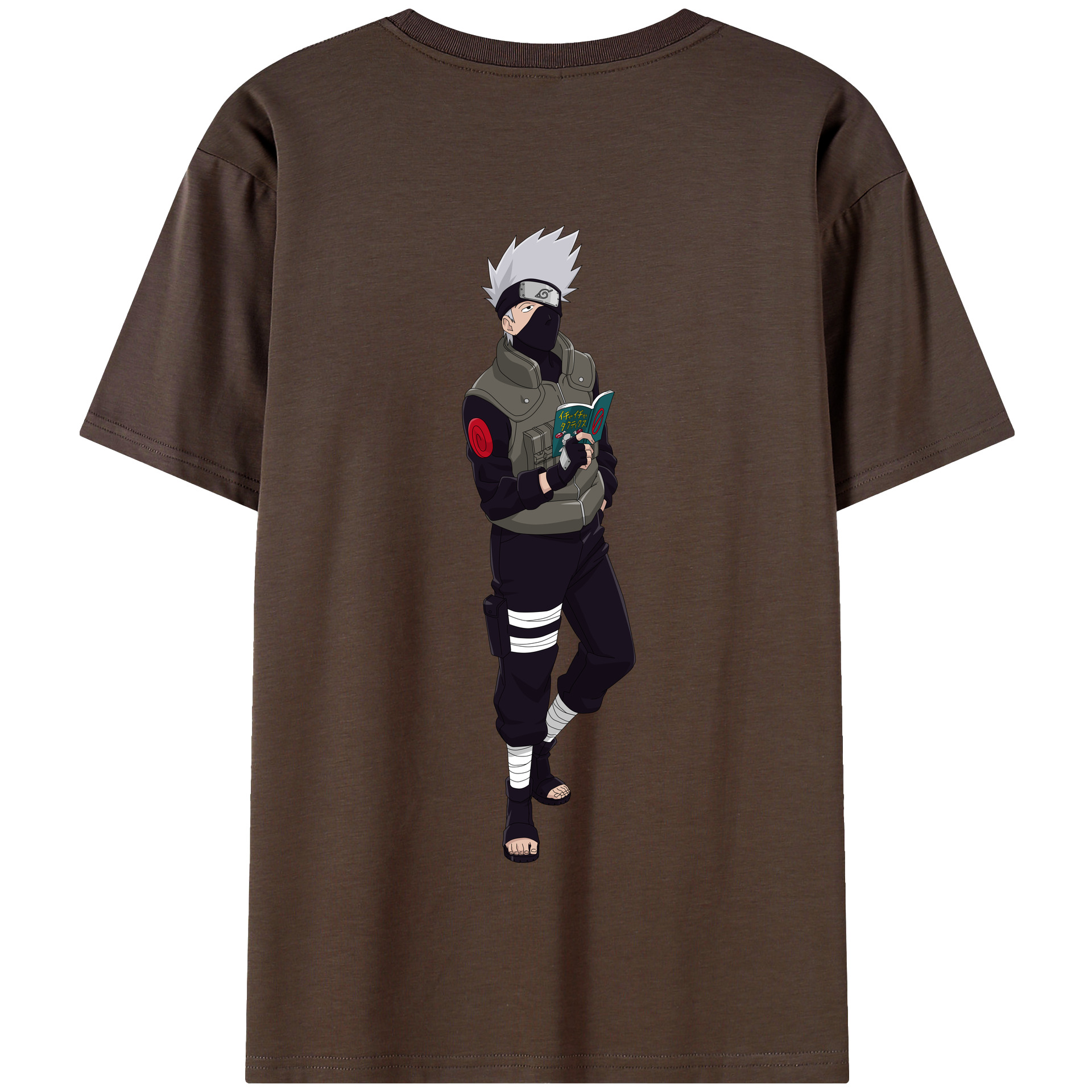 （画像用） NARUTO -ナルト- はたけ カカシ Hatake Kakashi 綿100％半袖Tシャツ（背面プリント）