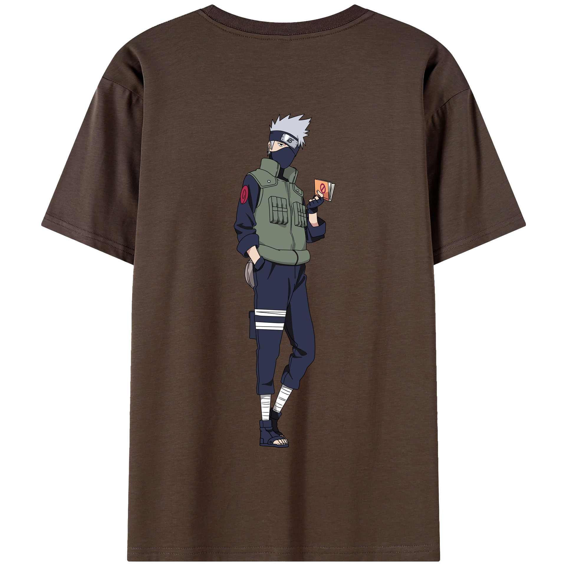 （画像用） NARUTO -ナルト- はたけ カカシ Hatake Kakashi 綿100％半袖Tシャツ（背面プリント）