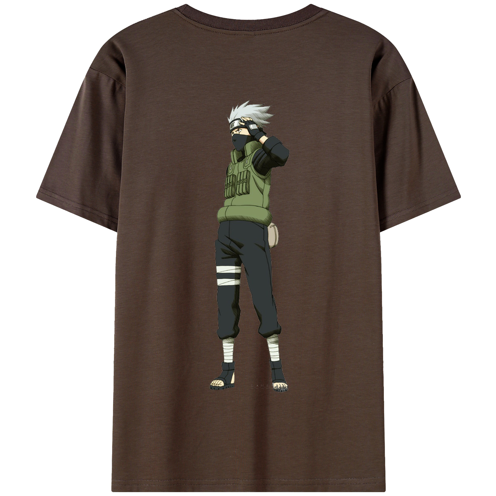 （画像用） NARUTO -ナルト- はたけ カカシ Hatake Kakashi 綿100％半袖Tシャツ（背面プリント）