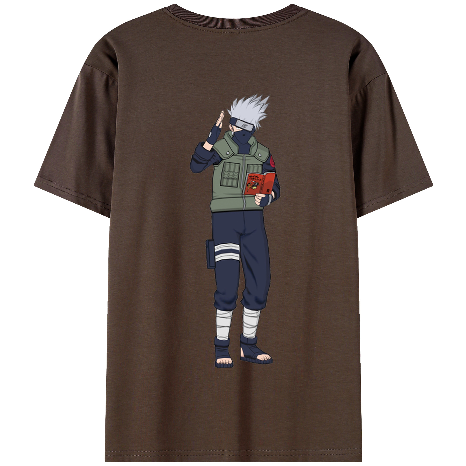 （画像用） NARUTO -ナルト- はたけ カカシ Hatake Kakashi 綿100％半袖Tシャツ（背面プリント）