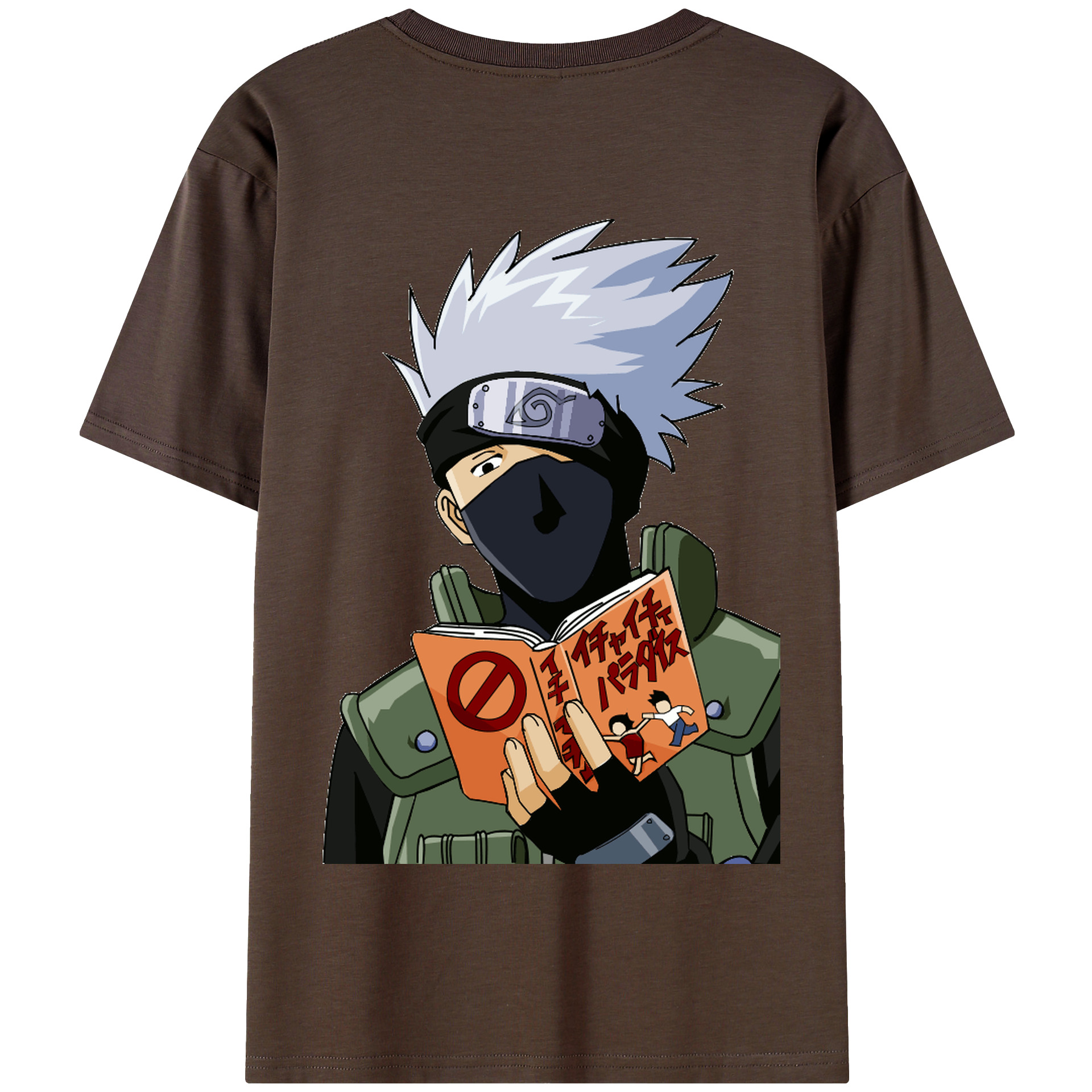 （画像用） NARUTO -ナルト- はたけ カカシ Hatake Kakashi 綿100％半袖Tシャツ（背面プリント）
