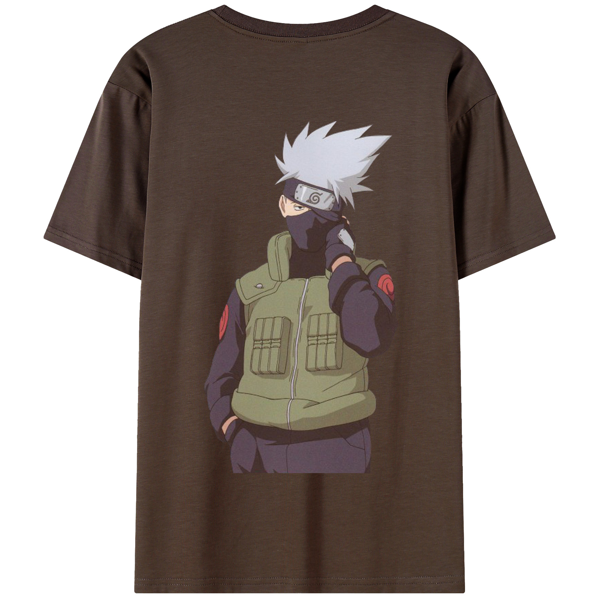 （画像用） NARUTO -ナルト- はたけ カカシ Hatake Kakashi 綿100％半袖Tシャツ（背面プリント）