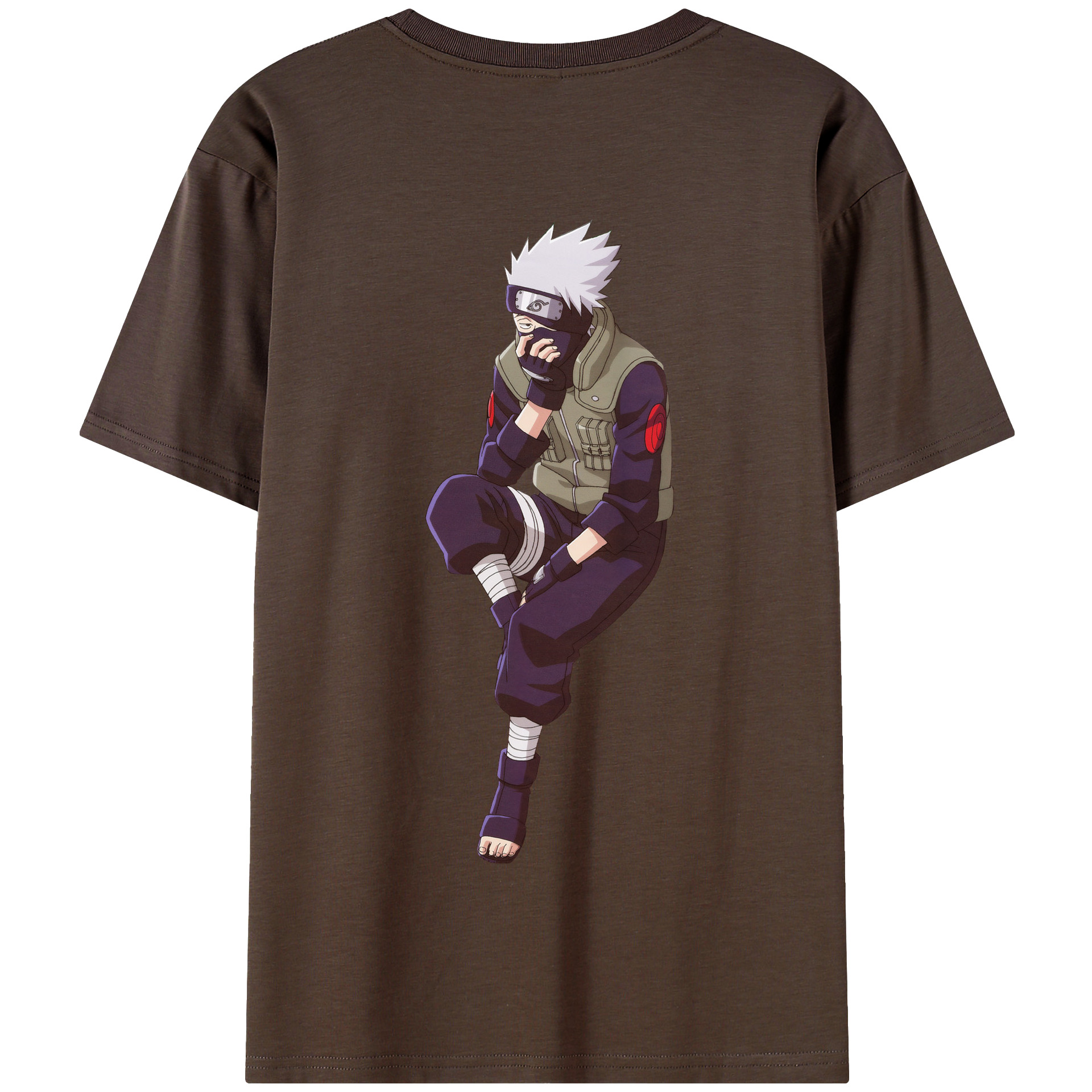 （画像用） NARUTO -ナルト- はたけ カカシ Hatake Kakashi 綿100％半袖Tシャツ（背面プリント）