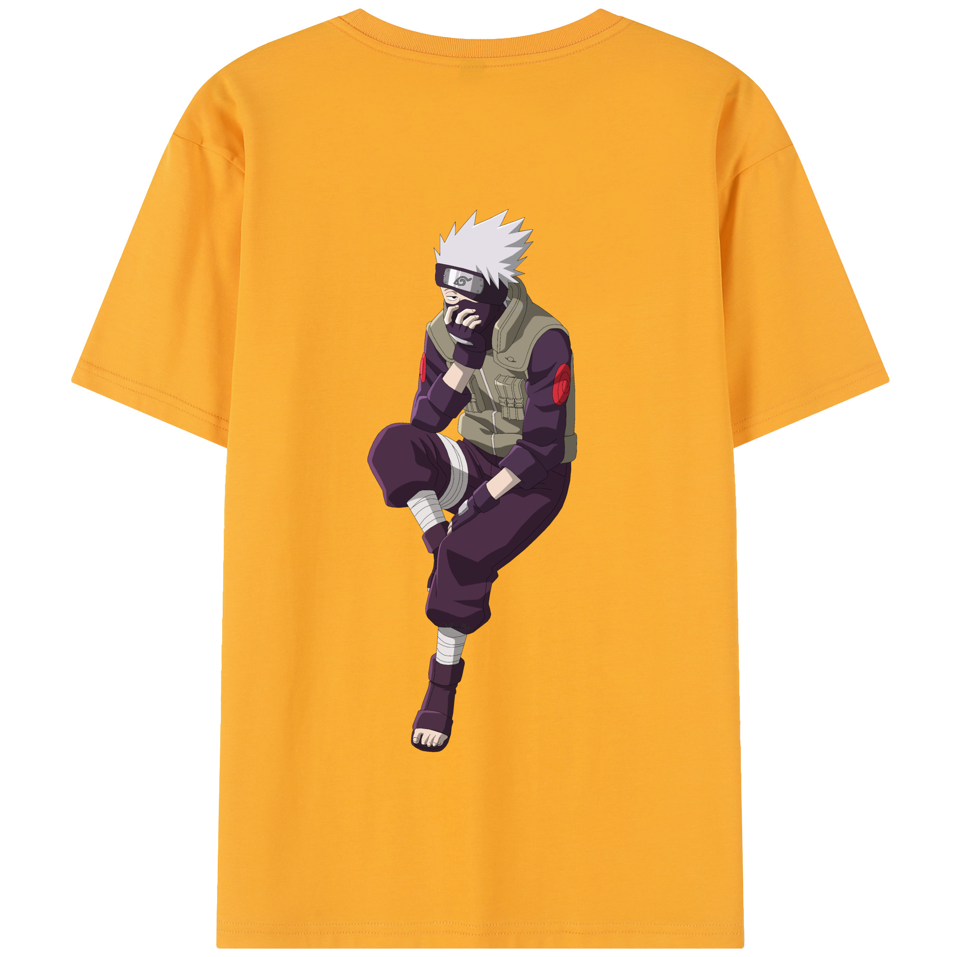 （画像用） NARUTO -ナルト- はたけ カカシ Hatake Kakashi 綿100％半袖Tシャツ（背面プリント）