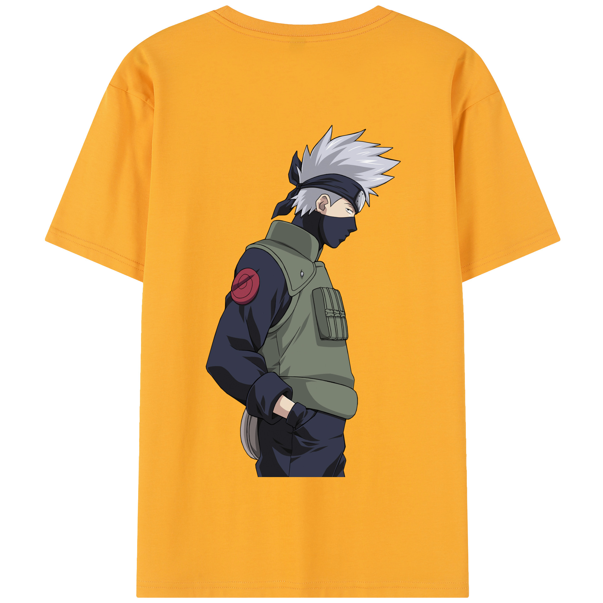 （画像用） NARUTO -ナルト- はたけ カカシ Hatake Kakashi 綿100％半袖Tシャツ（背面プリント）