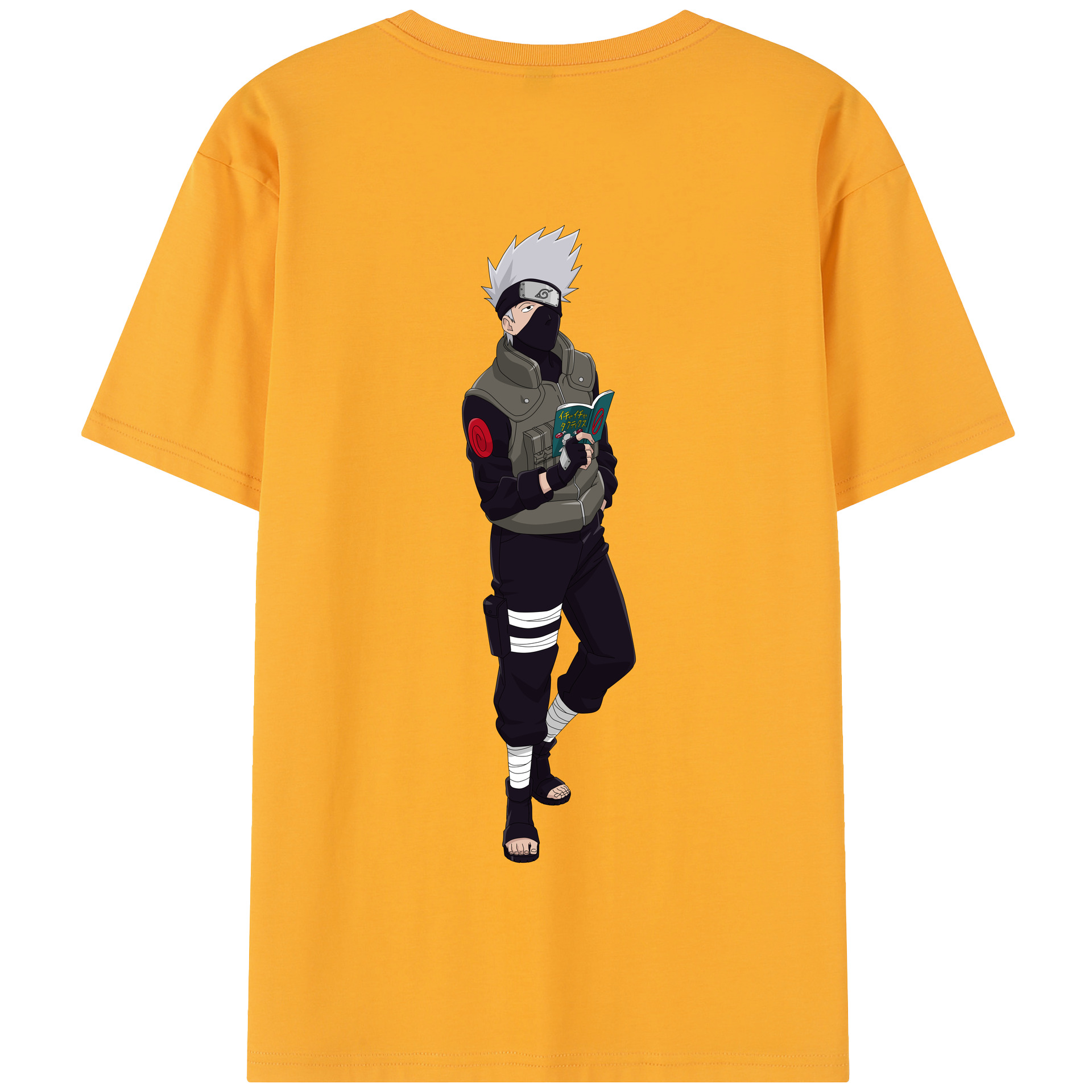 （画像用） NARUTO -ナルト- はたけ カカシ Hatake Kakashi 綿100％半袖Tシャツ（背面プリント）