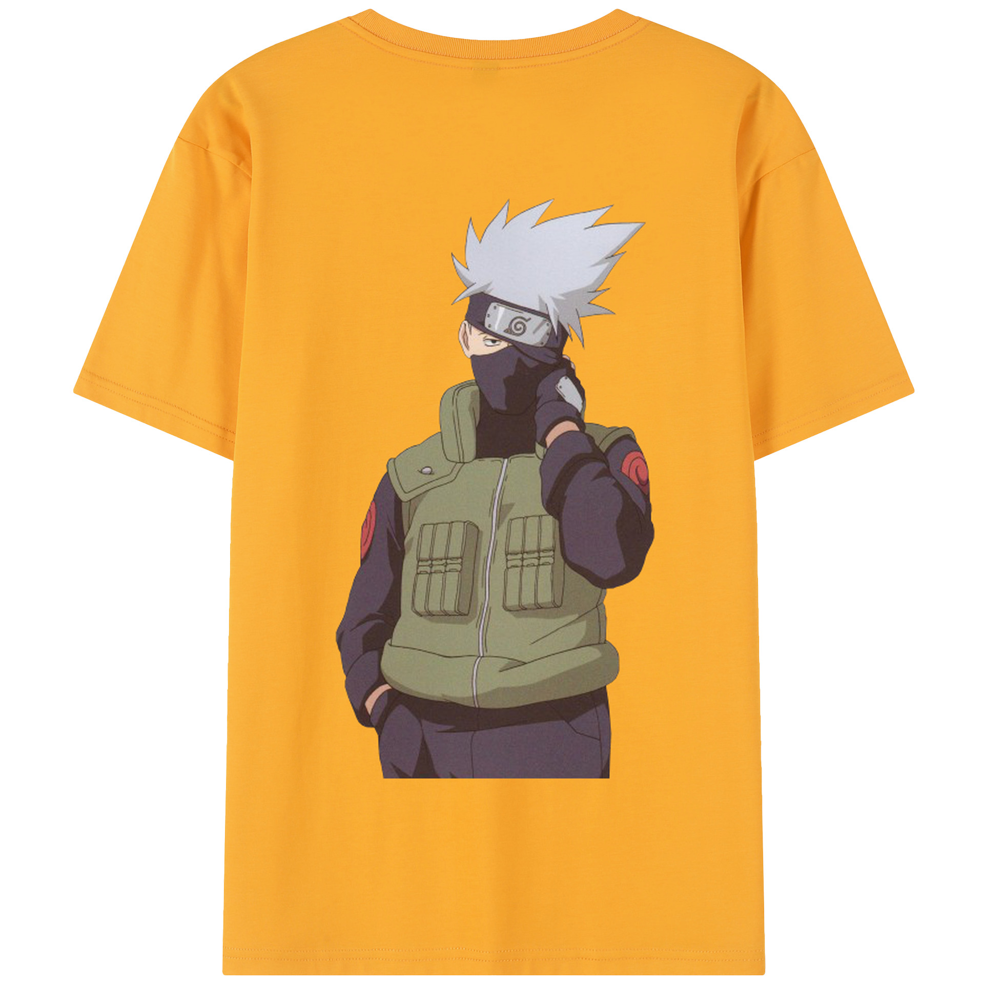 （画像用） NARUTO -ナルト- はたけ カカシ Hatake Kakashi 綿100％半袖Tシャツ（背面プリント）