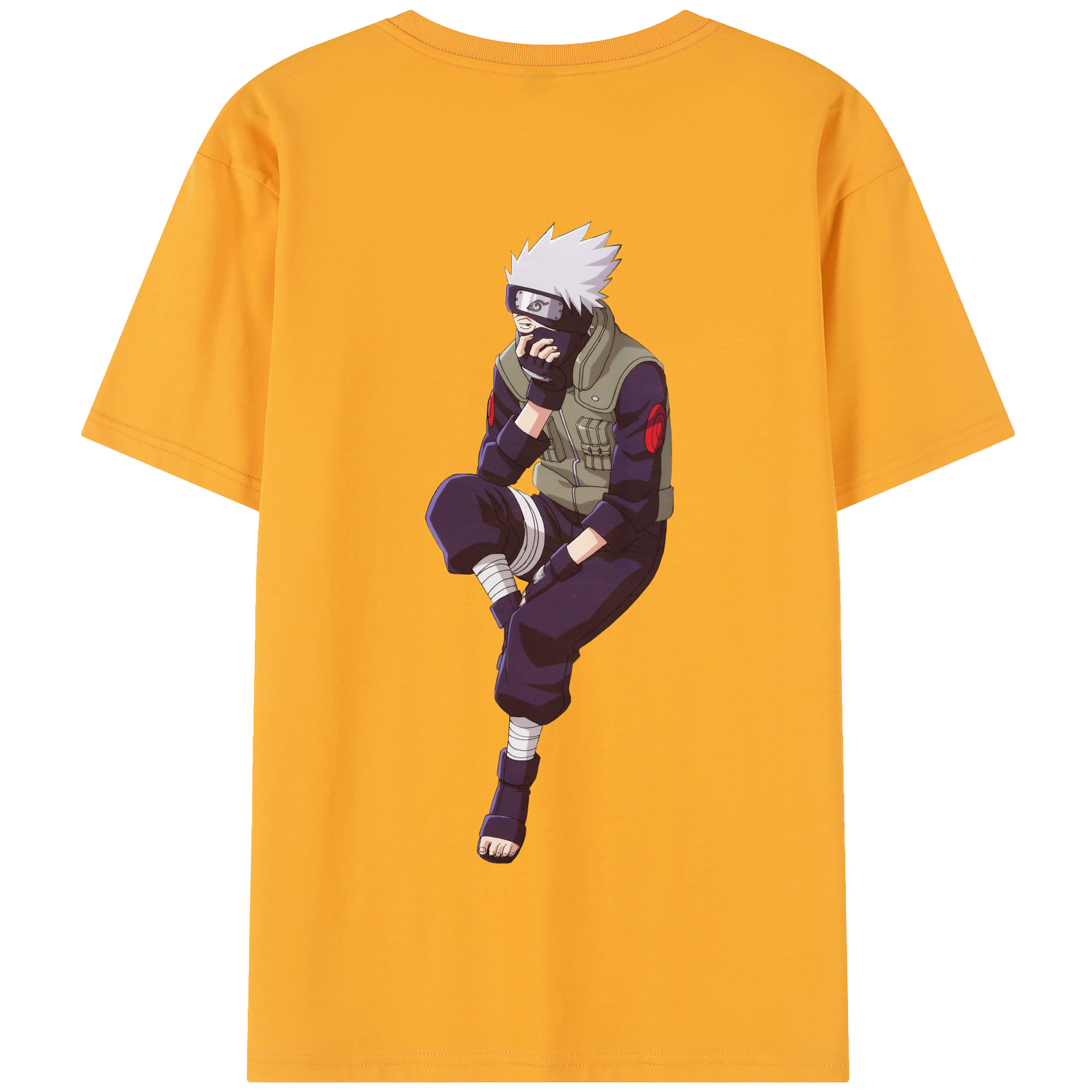 （画像用） NARUTO -ナルト- はたけ カカシ Hatake Kakashi 綿100％半袖Tシャツ（背面プリント）