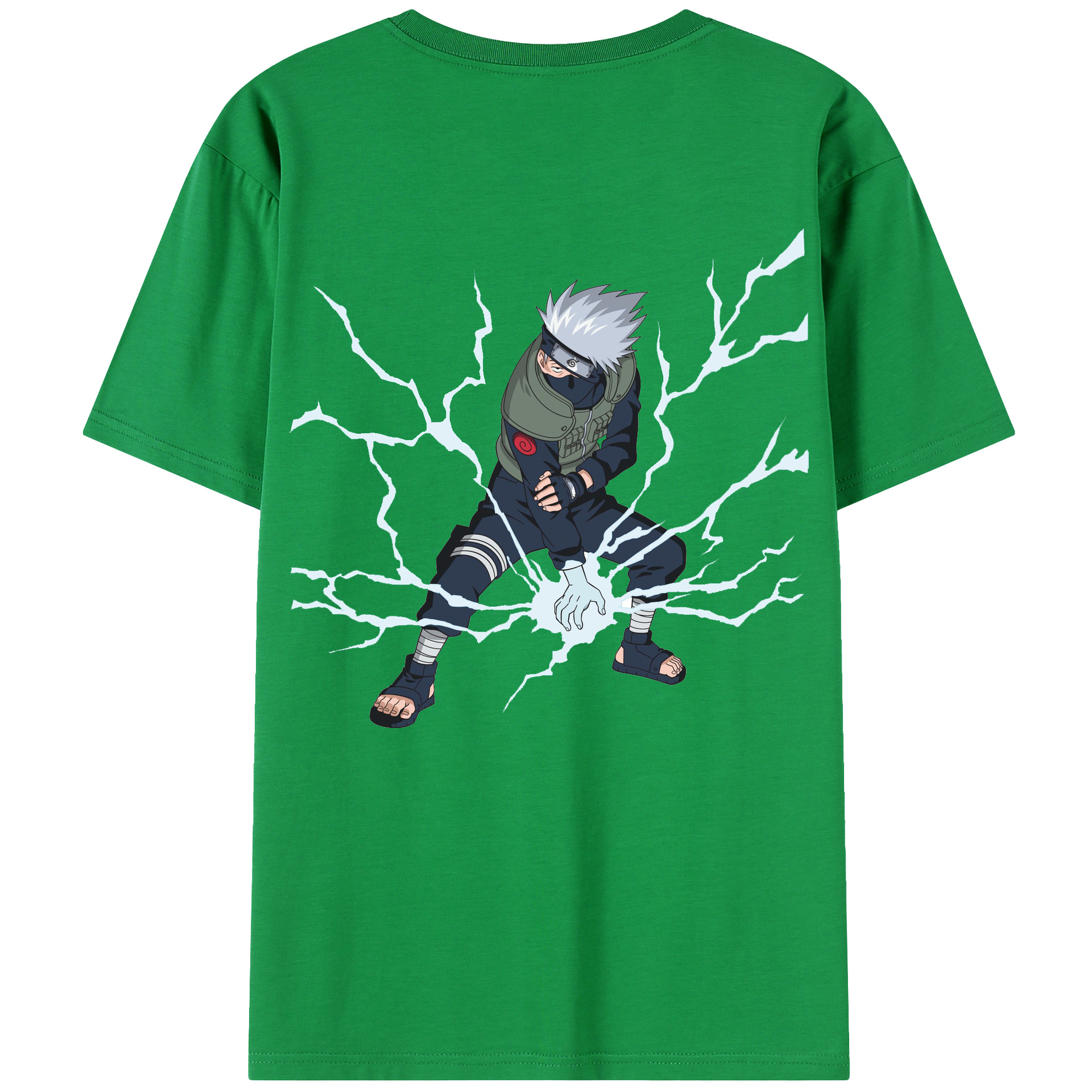 （画像用） NARUTO -ナルト- はたけ カカシ Hatake Kakashi 綿100％半袖Tシャツ（背面プリント）