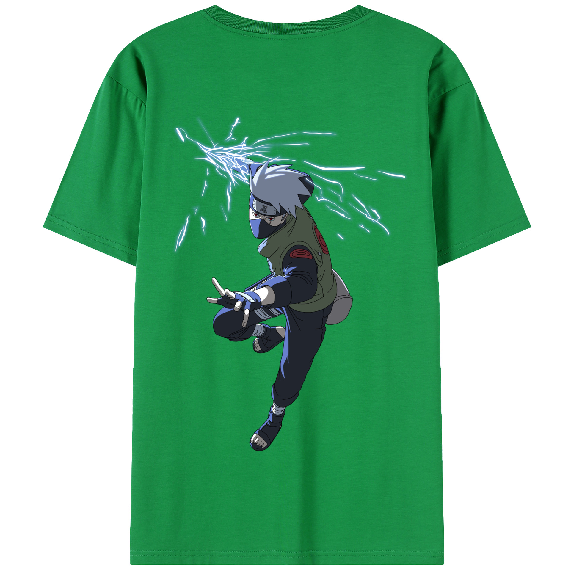 （画像用） NARUTO -ナルト- はたけ カカシ Hatake Kakashi 綿100％半袖Tシャツ（背面プリント）