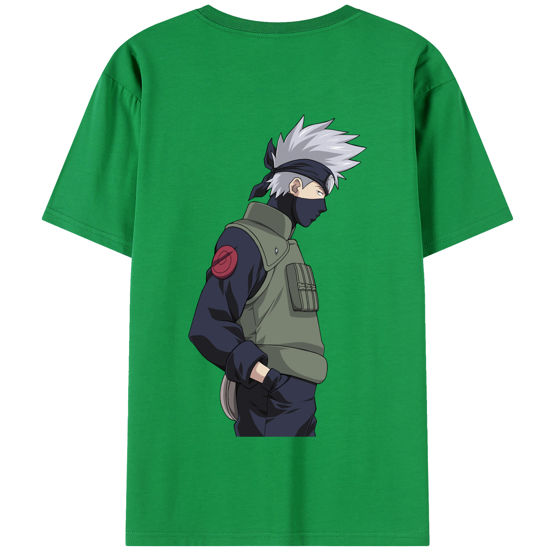（画像用） NARUTO -ナルト- はたけ カカシ Hatake Kakashi 綿100％半袖Tシャツ（背面プリント）