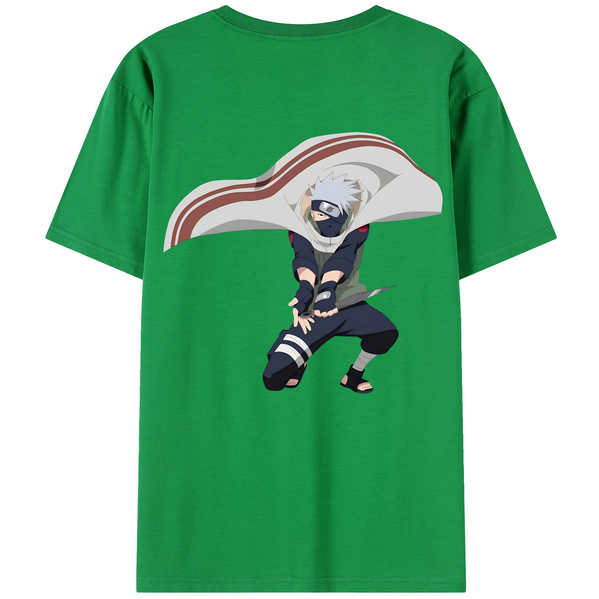 （画像用） NARUTO -ナルト- はたけ カカシ Hatake Kakashi 綿100％半袖Tシャツ（背面プリント）