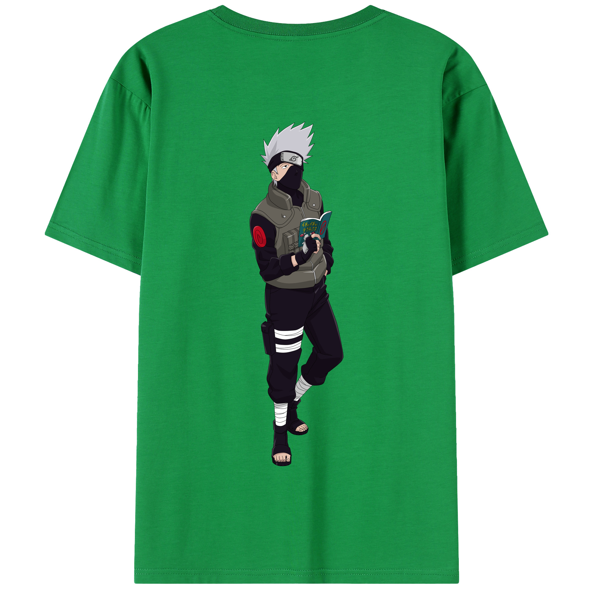 （画像用） NARUTO -ナルト- はたけ カカシ Hatake Kakashi 綿100％半袖Tシャツ（背面プリント）