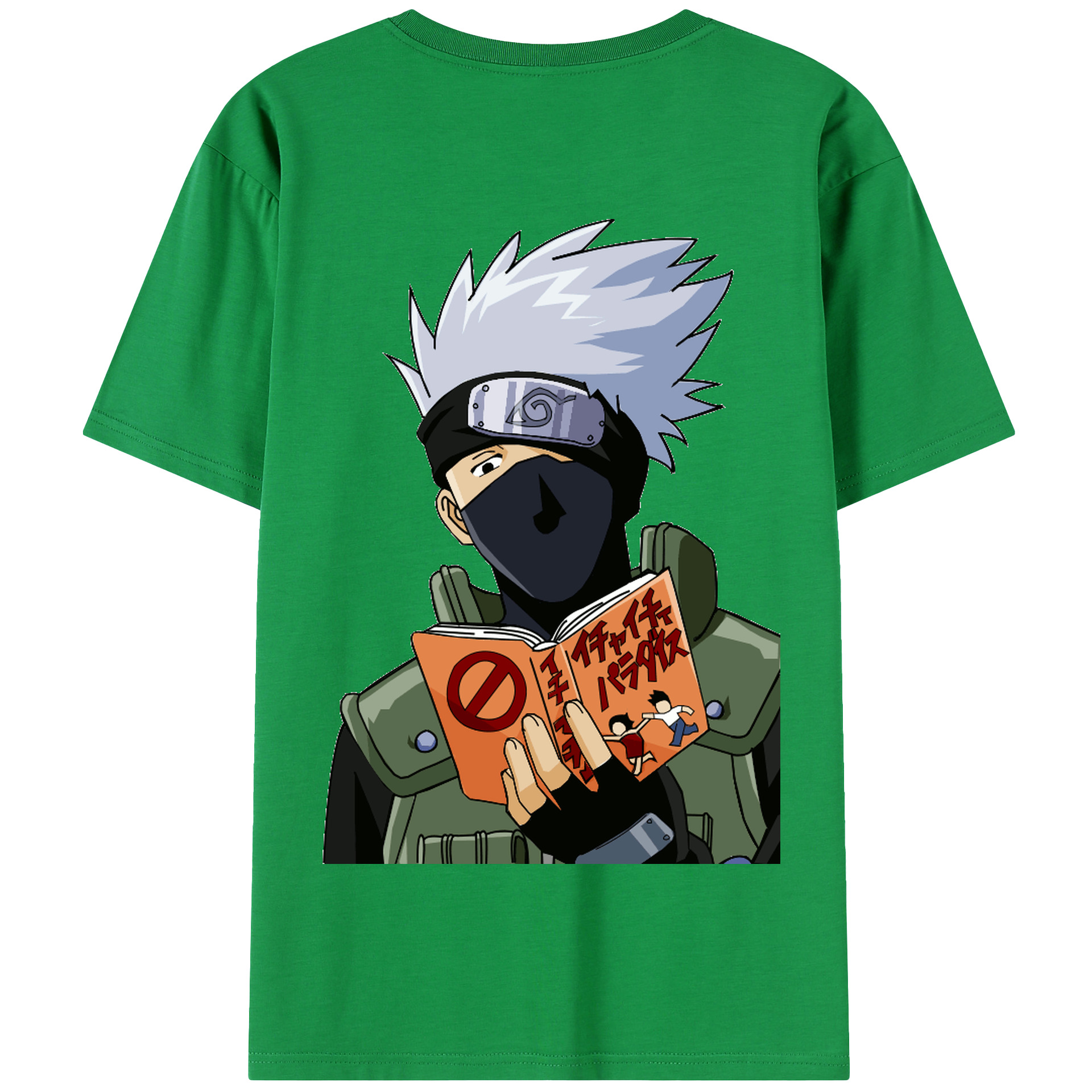 （画像用） NARUTO -ナルト- はたけ カカシ Hatake Kakashi 綿100％半袖Tシャツ（背面プリント）
