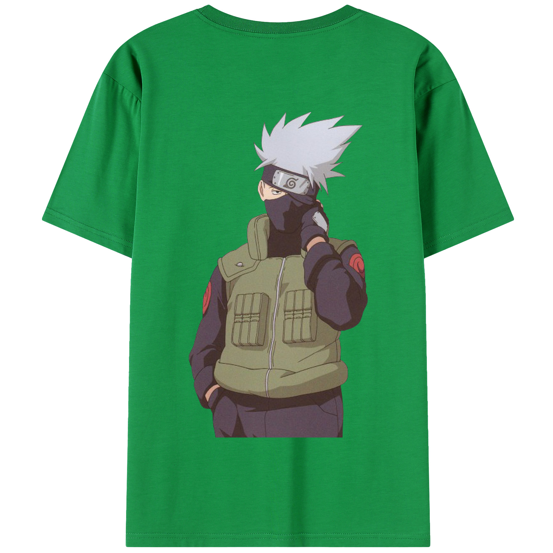 （画像用） NARUTO -ナルト- はたけ カカシ Hatake Kakashi 綿100％半袖Tシャツ（背面プリント）
