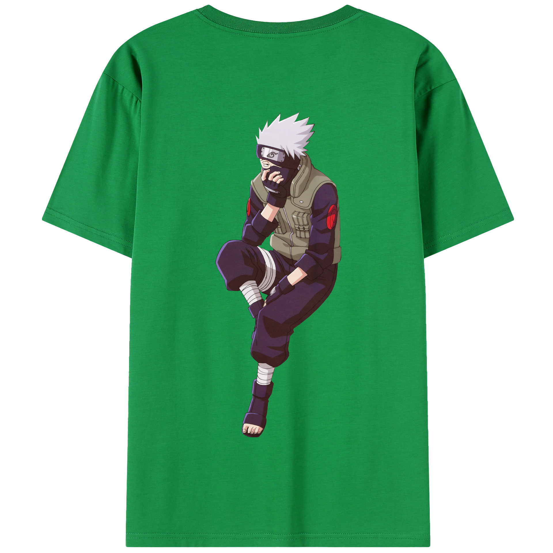 （画像用） NARUTO -ナルト- はたけ カカシ Hatake Kakashi 綿100％半袖Tシャツ（背面プリント）