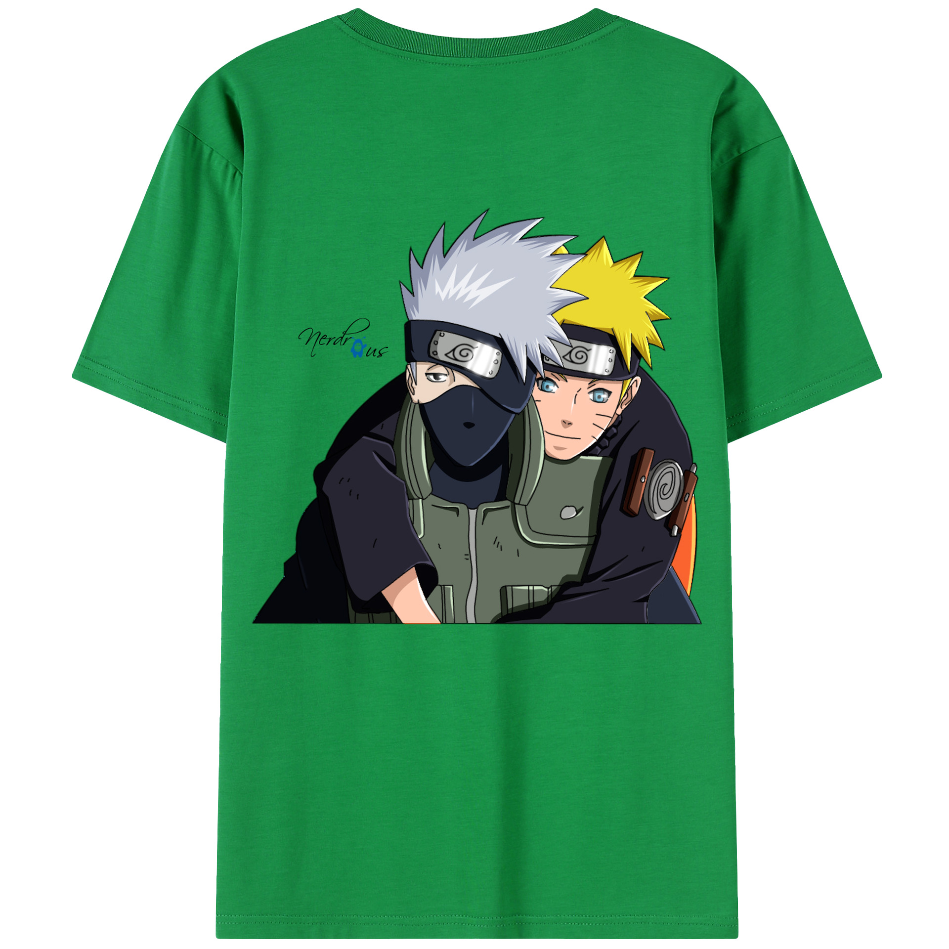 （画像用） NARUTO -ナルト- はたけ カカシ Hatake Kakashi 綿100％半袖Tシャツ（背面プリント）