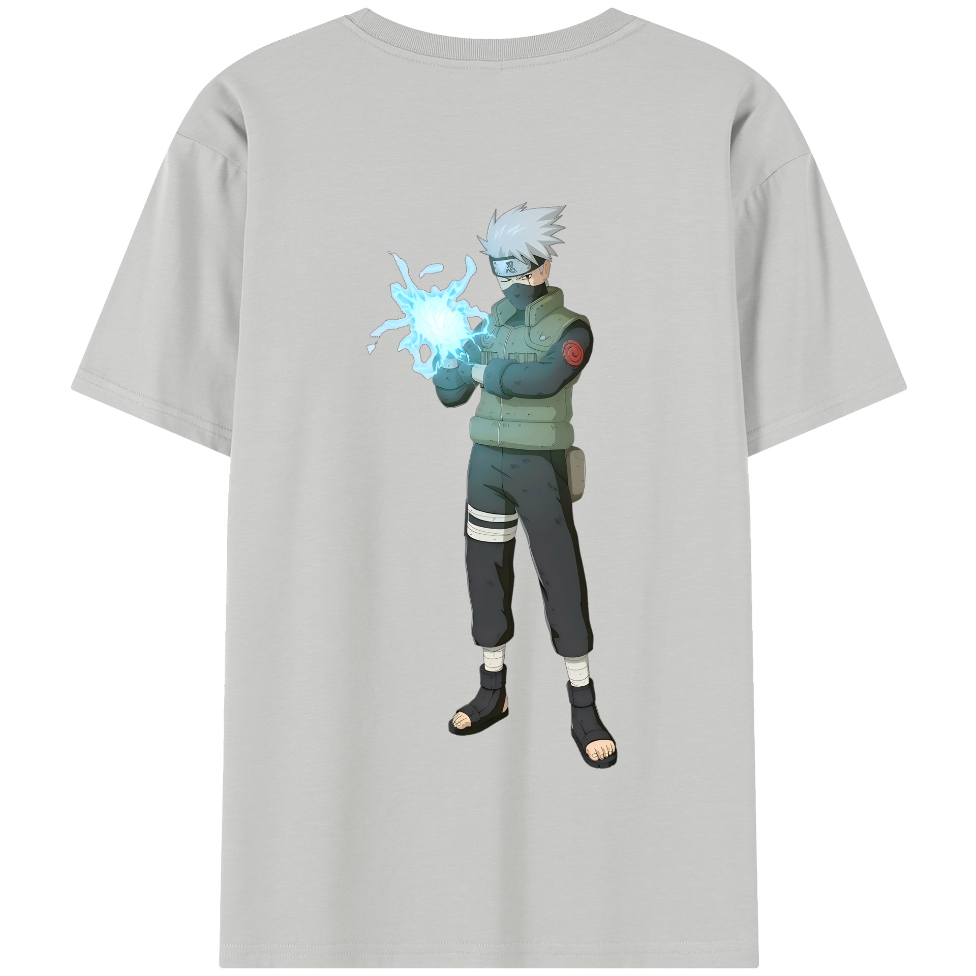 （画像用） NARUTO -ナルト- はたけ カカシ Hatake Kakashi 綿100％半袖Tシャツ（背面プリント）