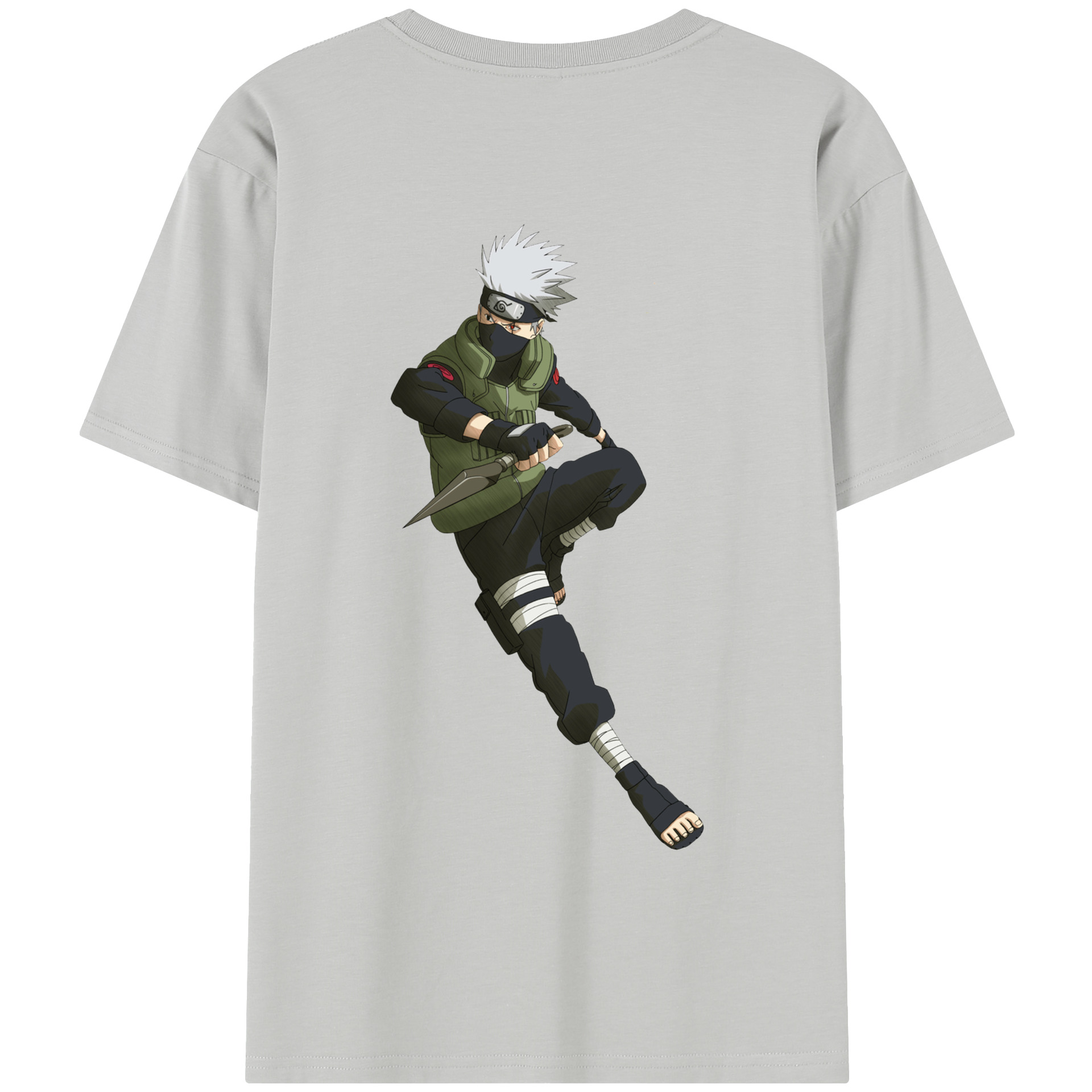（画像用） NARUTO -ナルト- はたけ カカシ Hatake Kakashi 綿100％半袖Tシャツ（背面プリント）